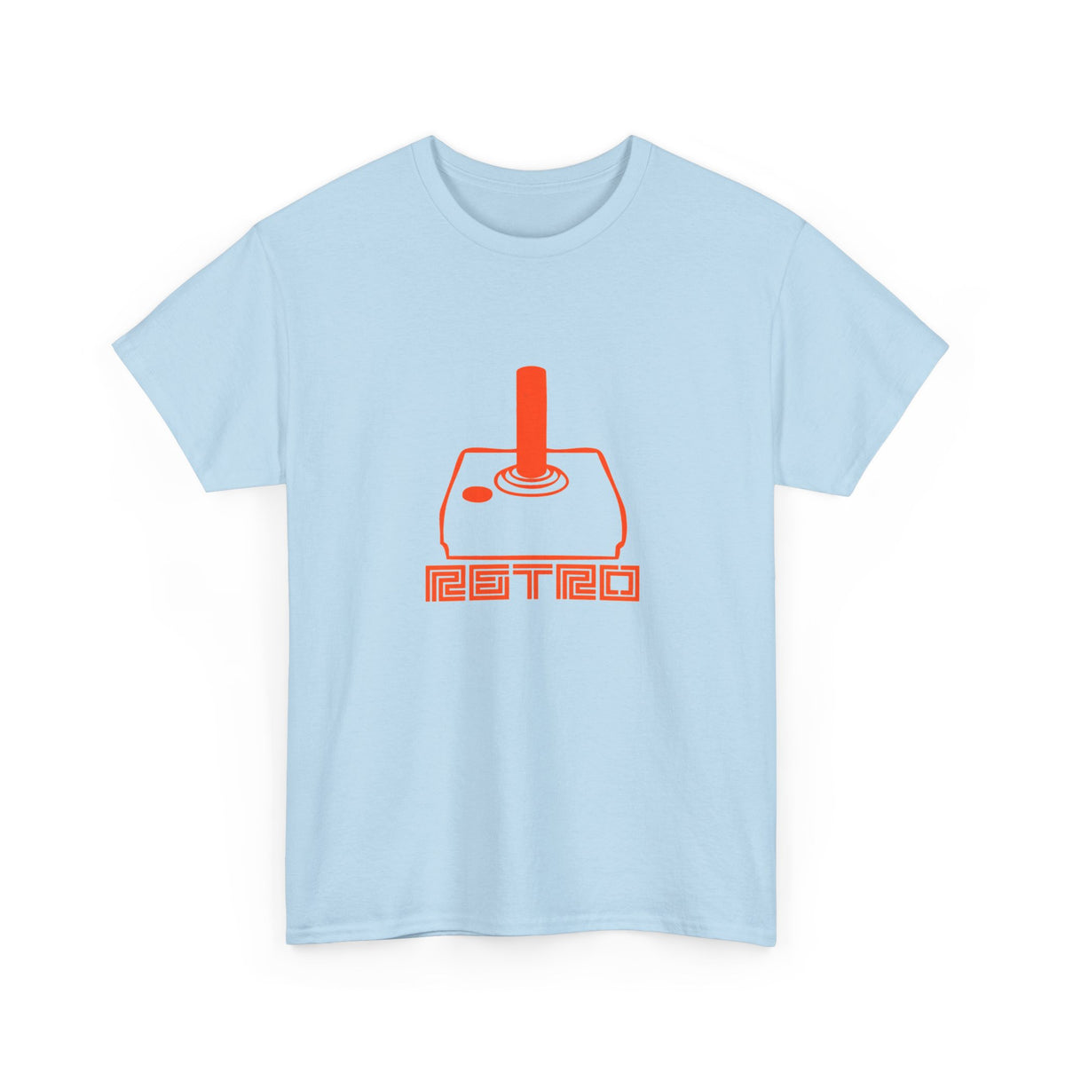 Retro Arcade Joystick T-Shirt in Light Blue – nostalgic gaming graphic tee