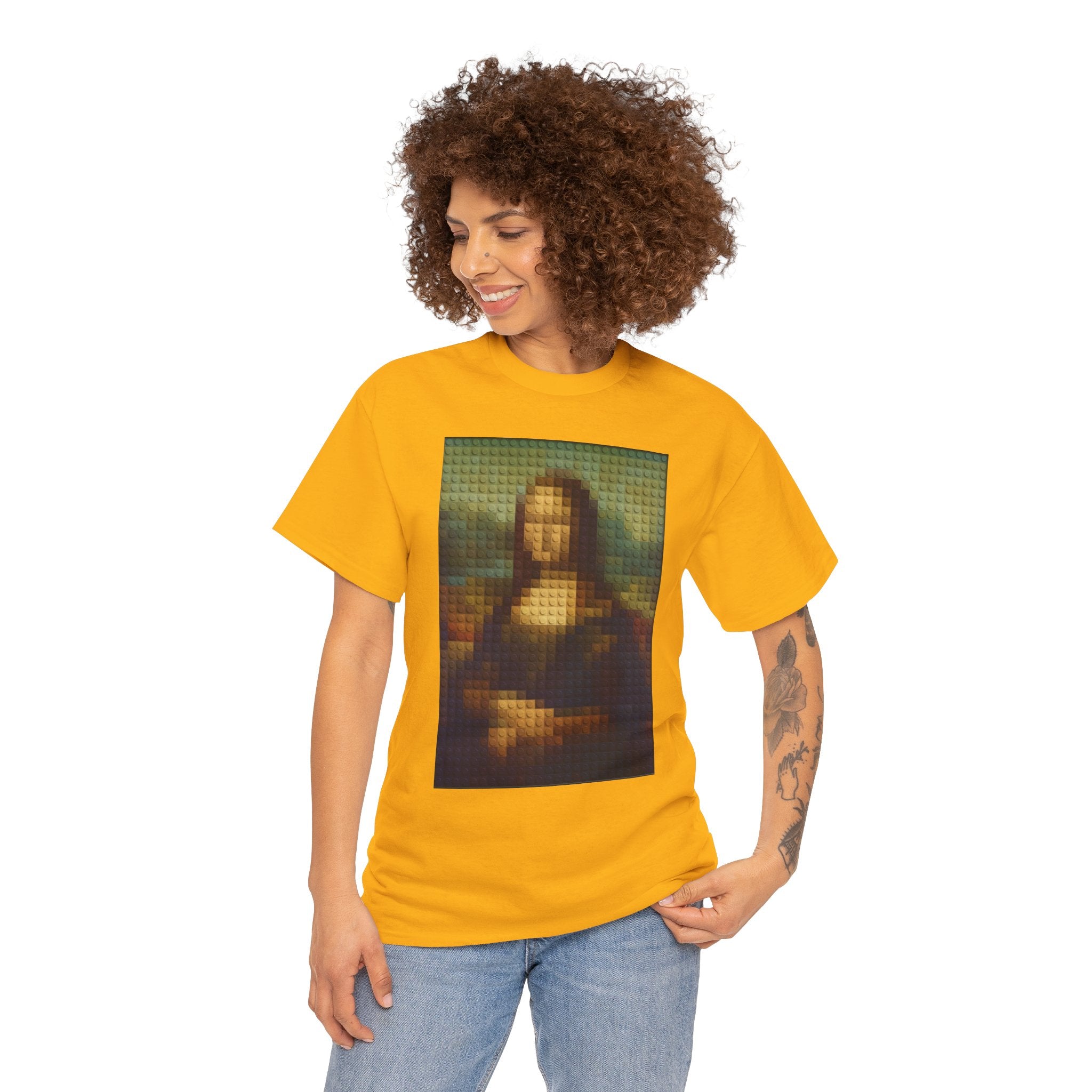 Pixelated Mona Lisa - T‑Shirt