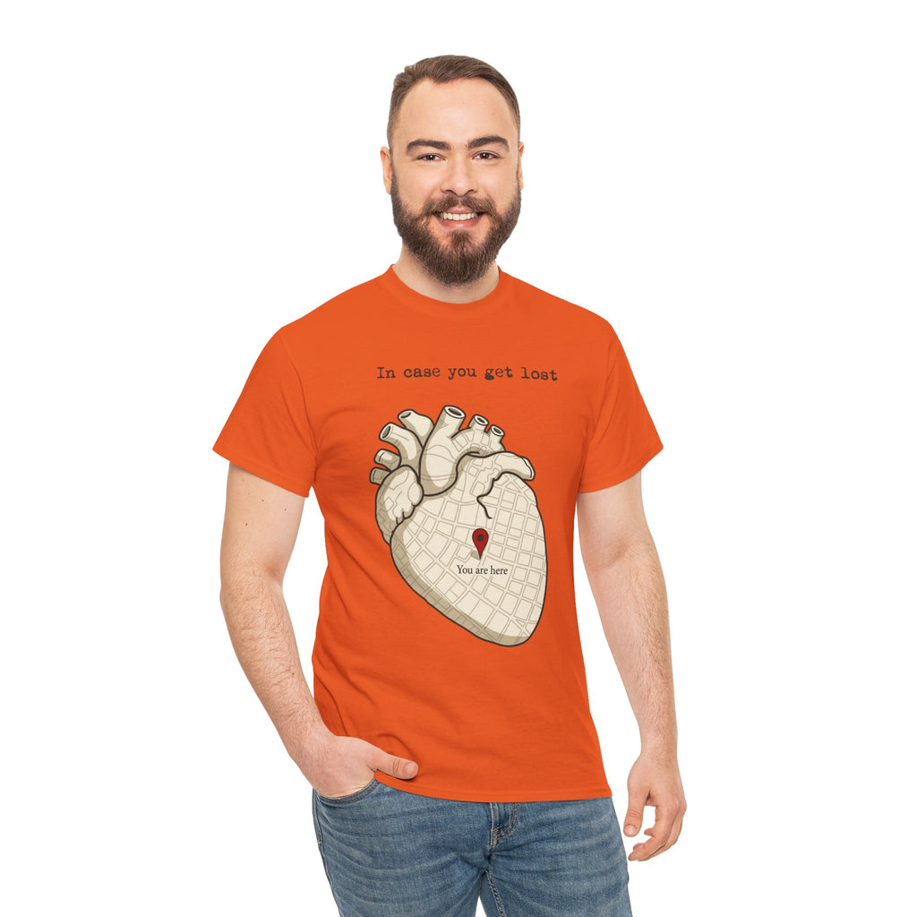 “In case you get lost” Heart Map — T-Shirt