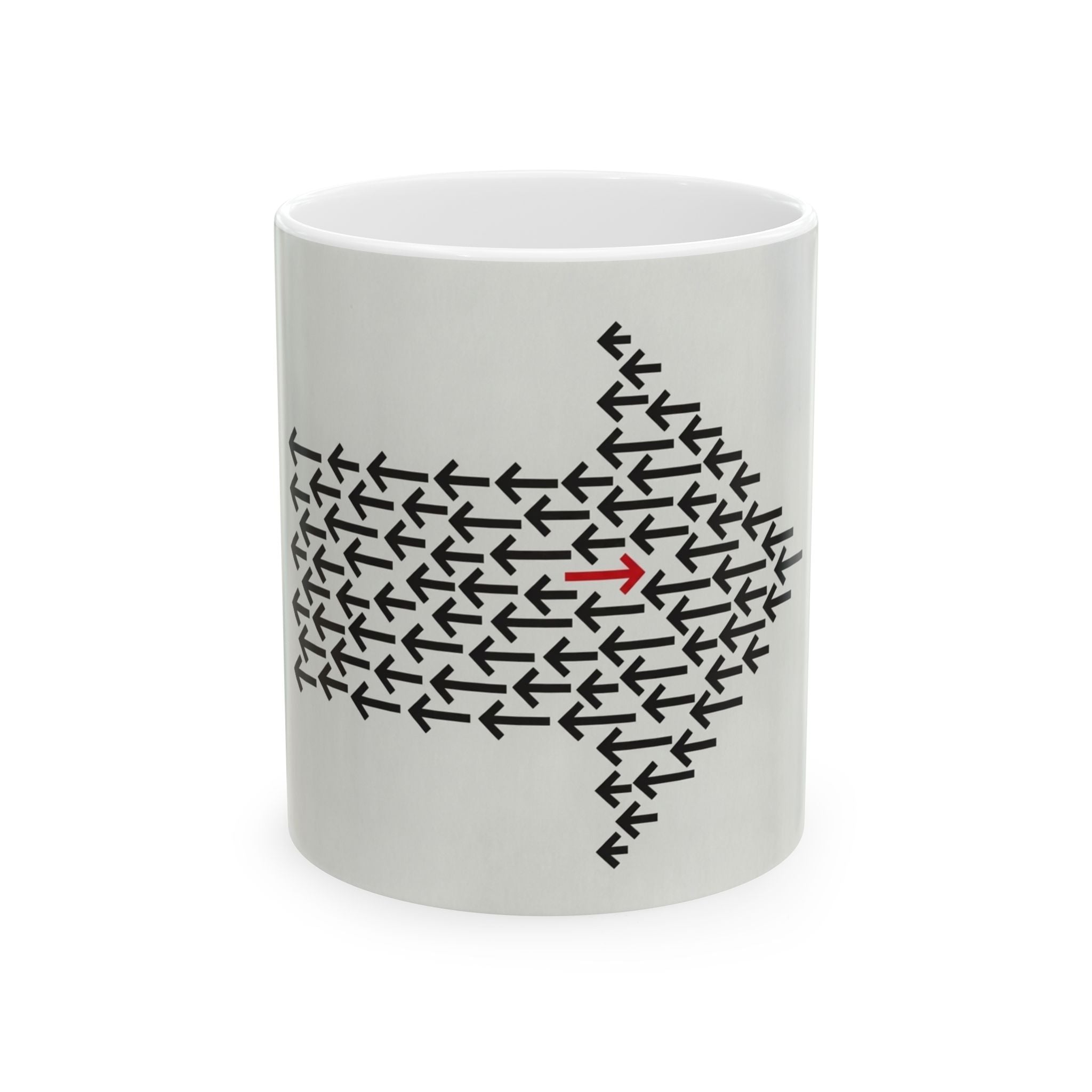 Red Arrow Against the Crowd — Office Coffee Cup