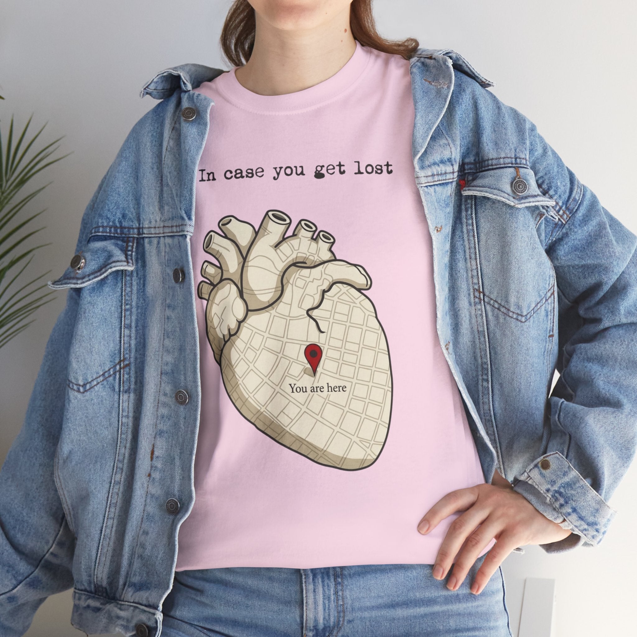 “In case you get lost” Heart Map — T-Shirt