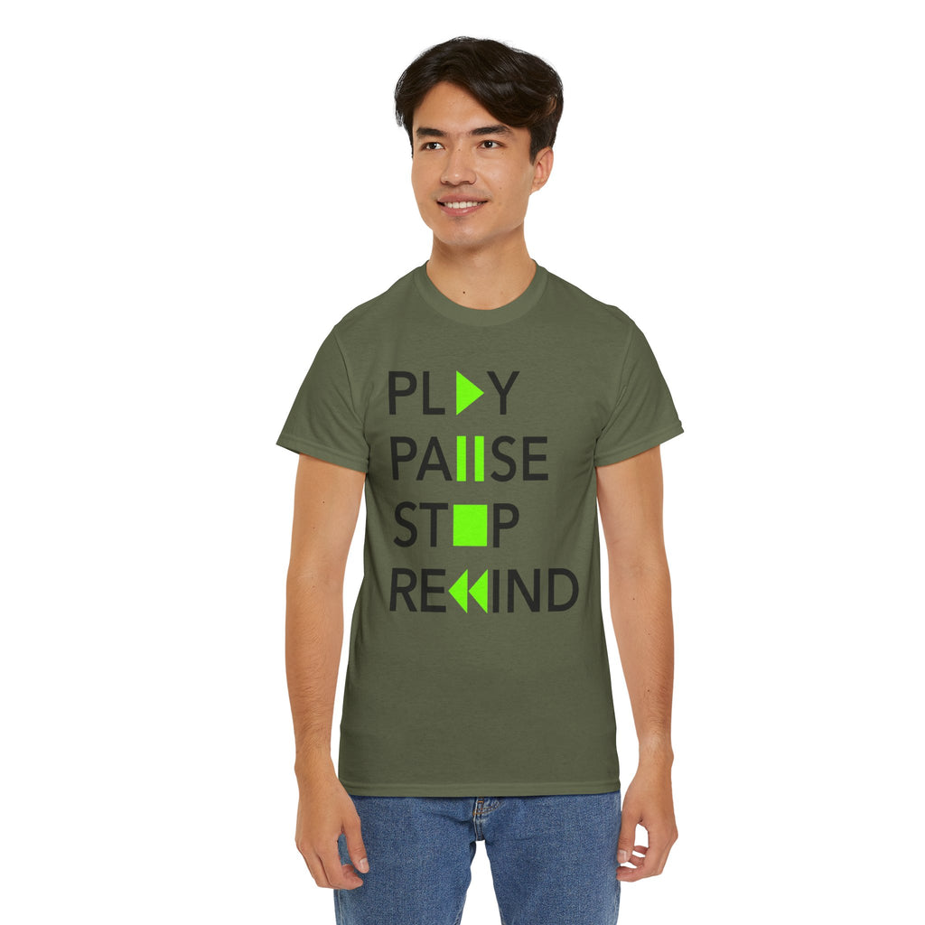 Play Pause Stop Rewind — T-Shirt