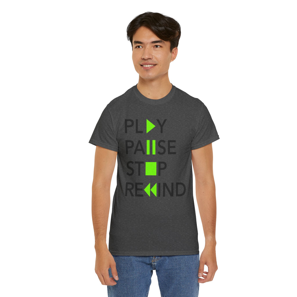 Play Pause Stop Rewind — T-Shirt