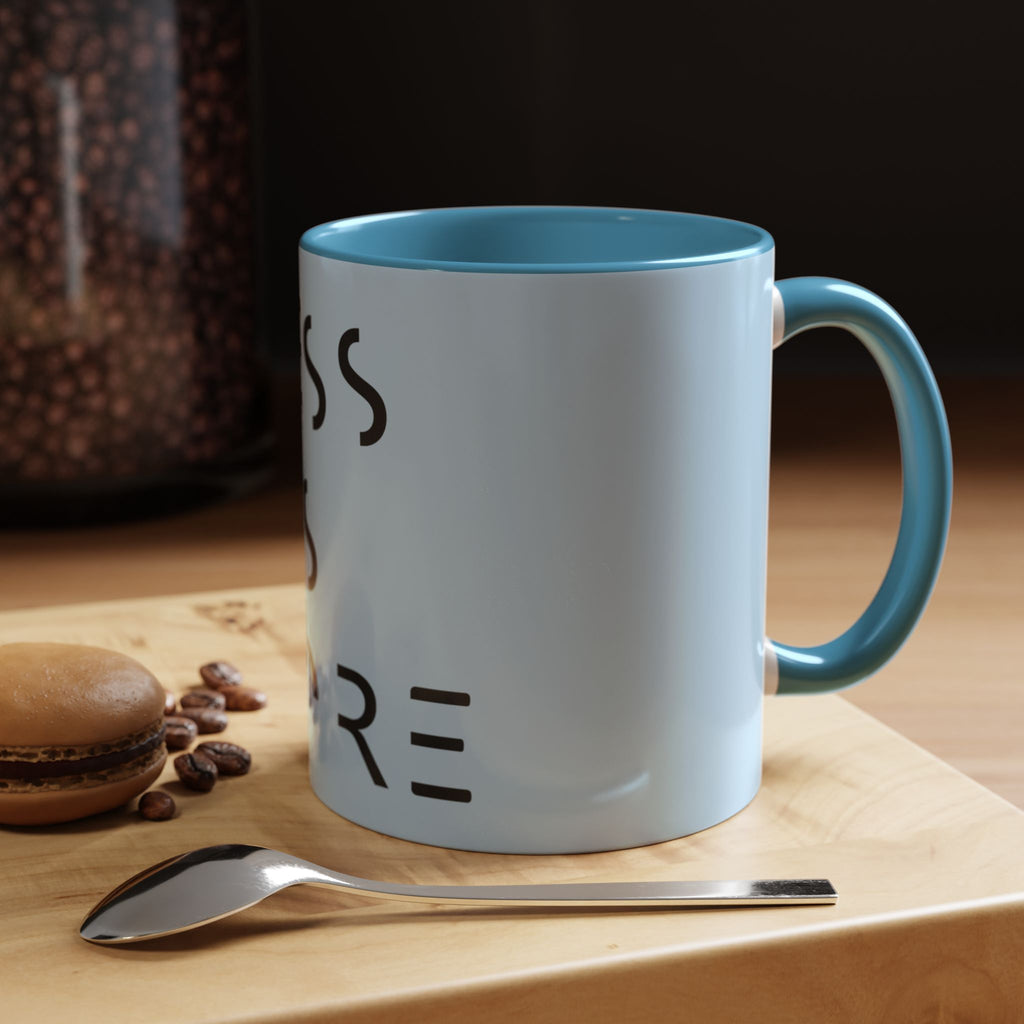 Less Is More Minimalist Accent Coffee Mug — Blue 11/15oz