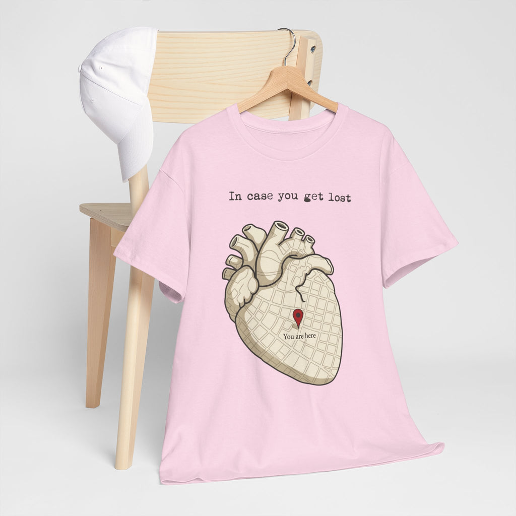 “In case you get lost” Heart Map — T-Shirt