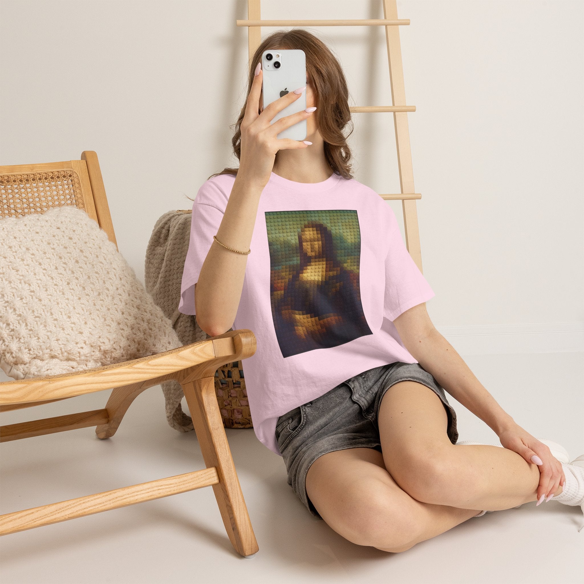 Pixelated Mona Lisa - T‑Shirt