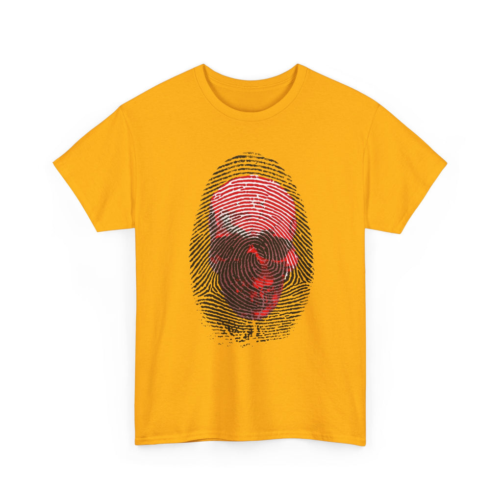 Skull Fingerprint T-Shirt – Dark Art Graphic Tee