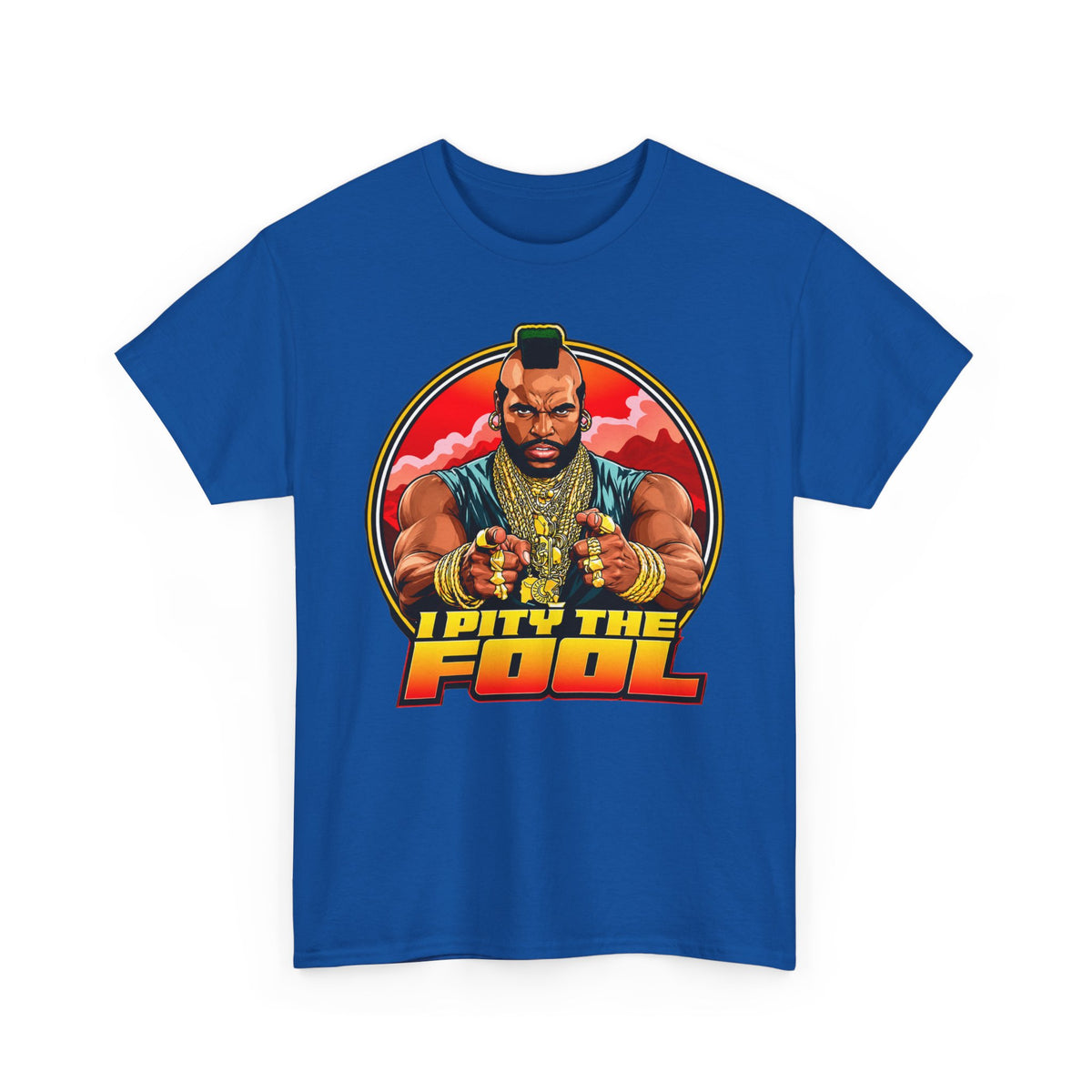 I Pity the Fool T-Shirt in Royal – funny pop culture graphic tee
