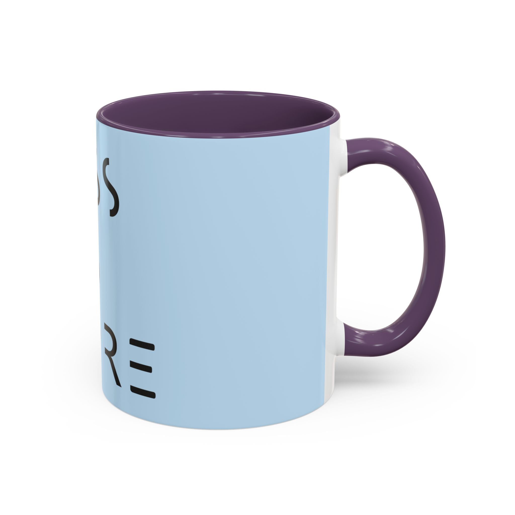 Less Is More Minimalist Accent Coffee Mug — Blue 11/15oz
