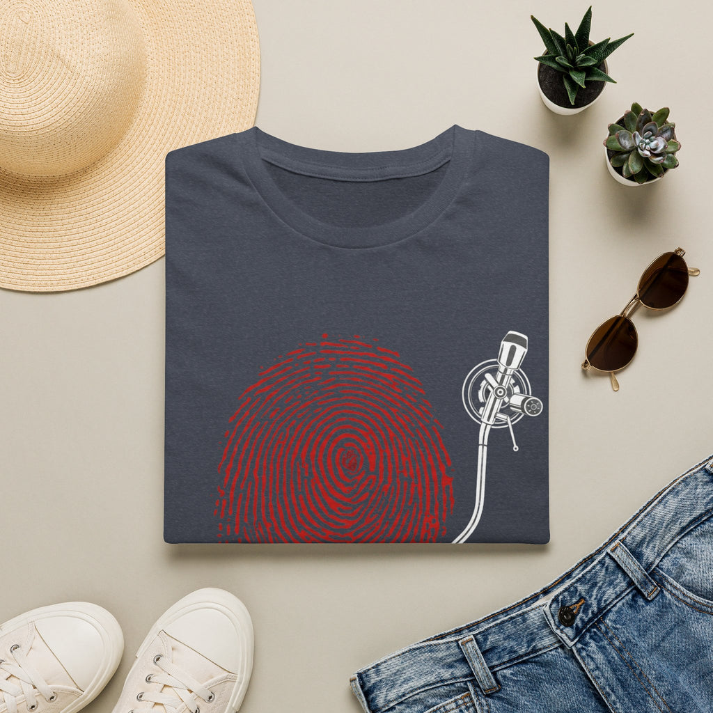 Fingerprint Turntable T-Shirt – Music DJ Graphic Tee