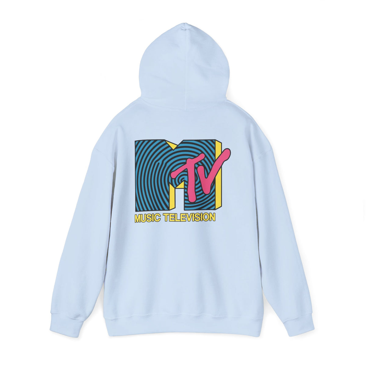 MTV Retro Logo Hoodie – 90s music culture sweatshirt.