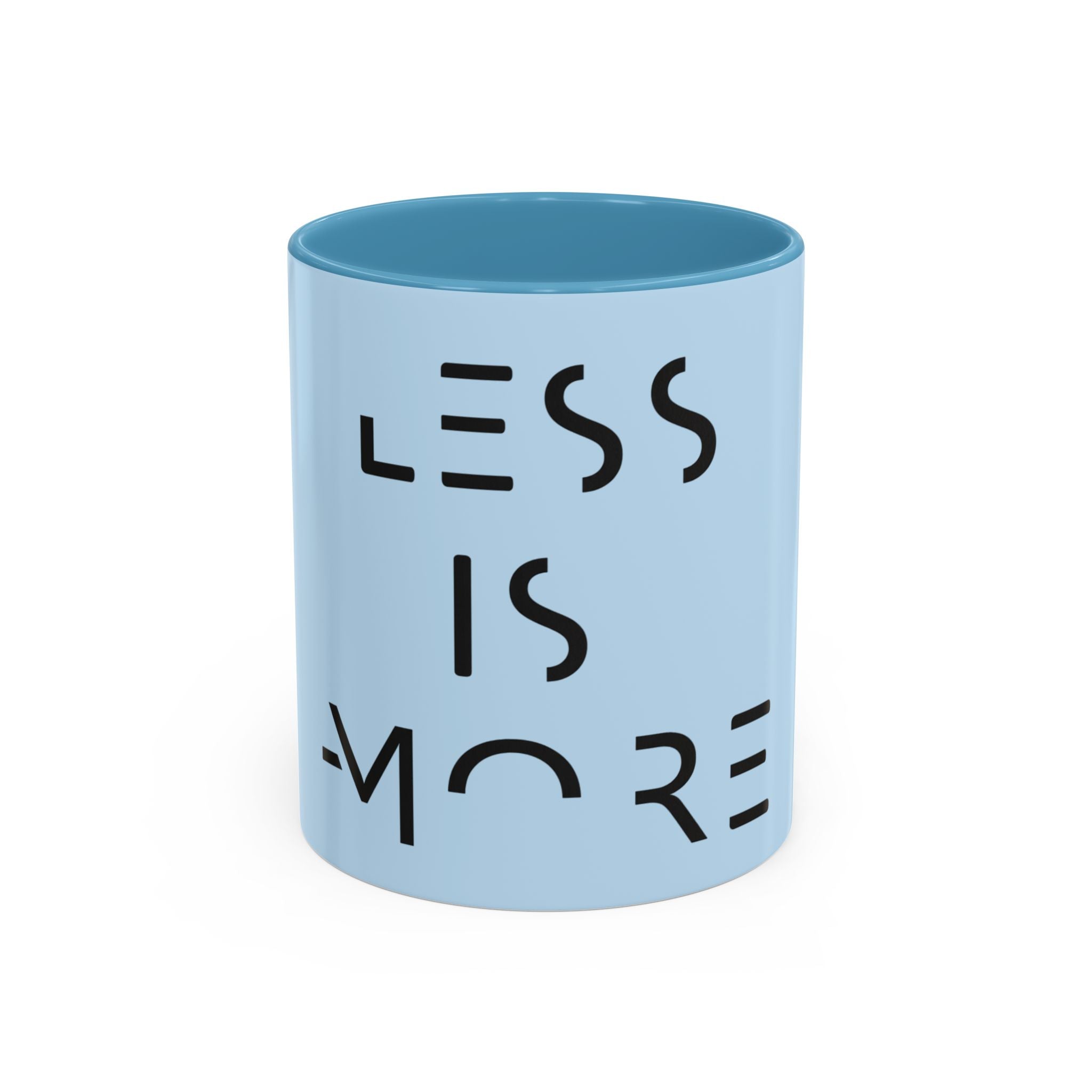 Less Is More Minimalist Accent Coffee Mug — Blue 11/15oz