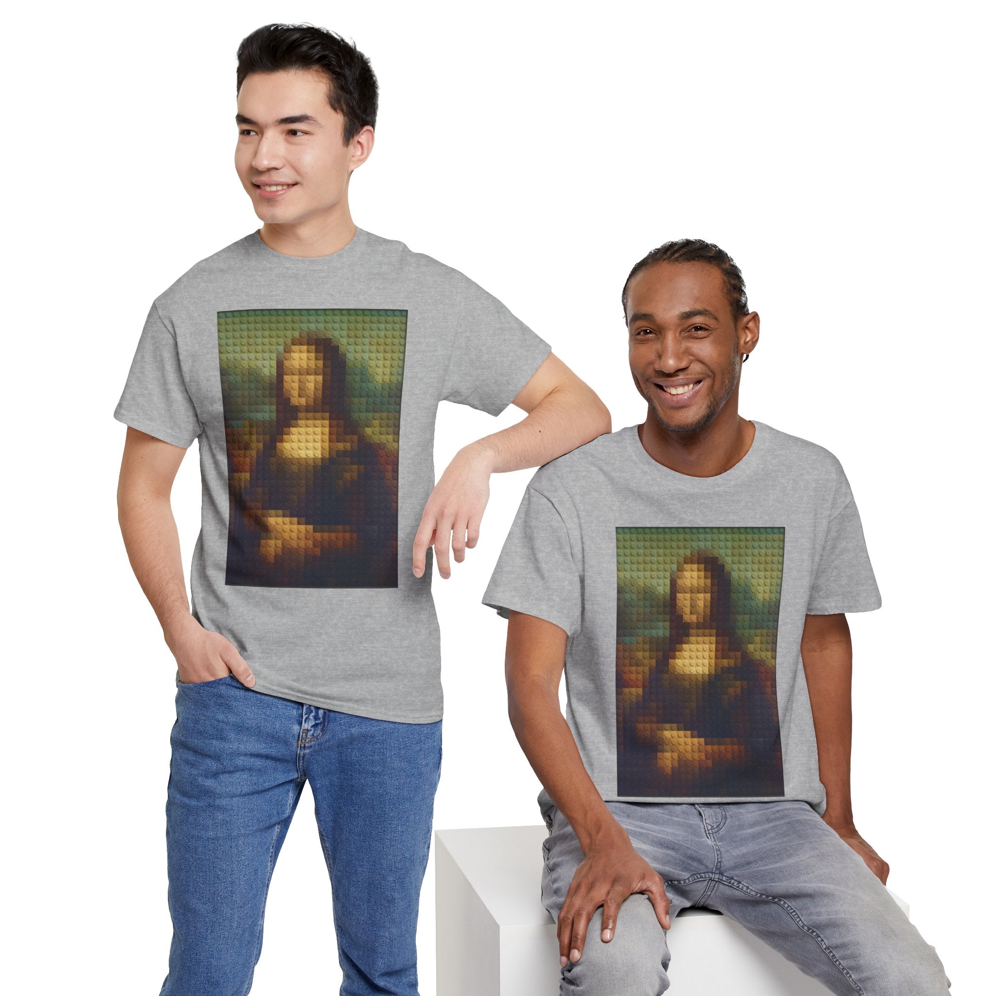 Pixelated Mona Lisa - T‑Shirt