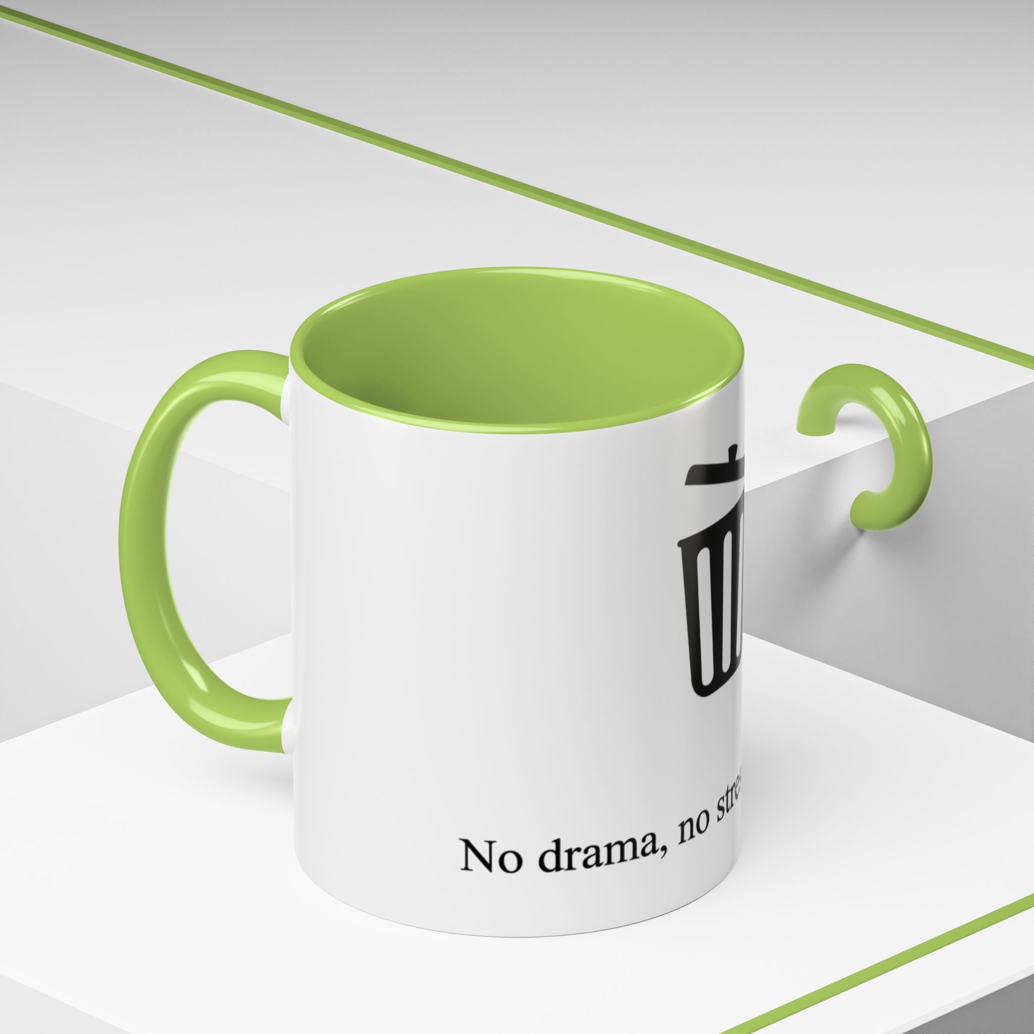 "No drama, no stress, just delete" — Coffee Mug