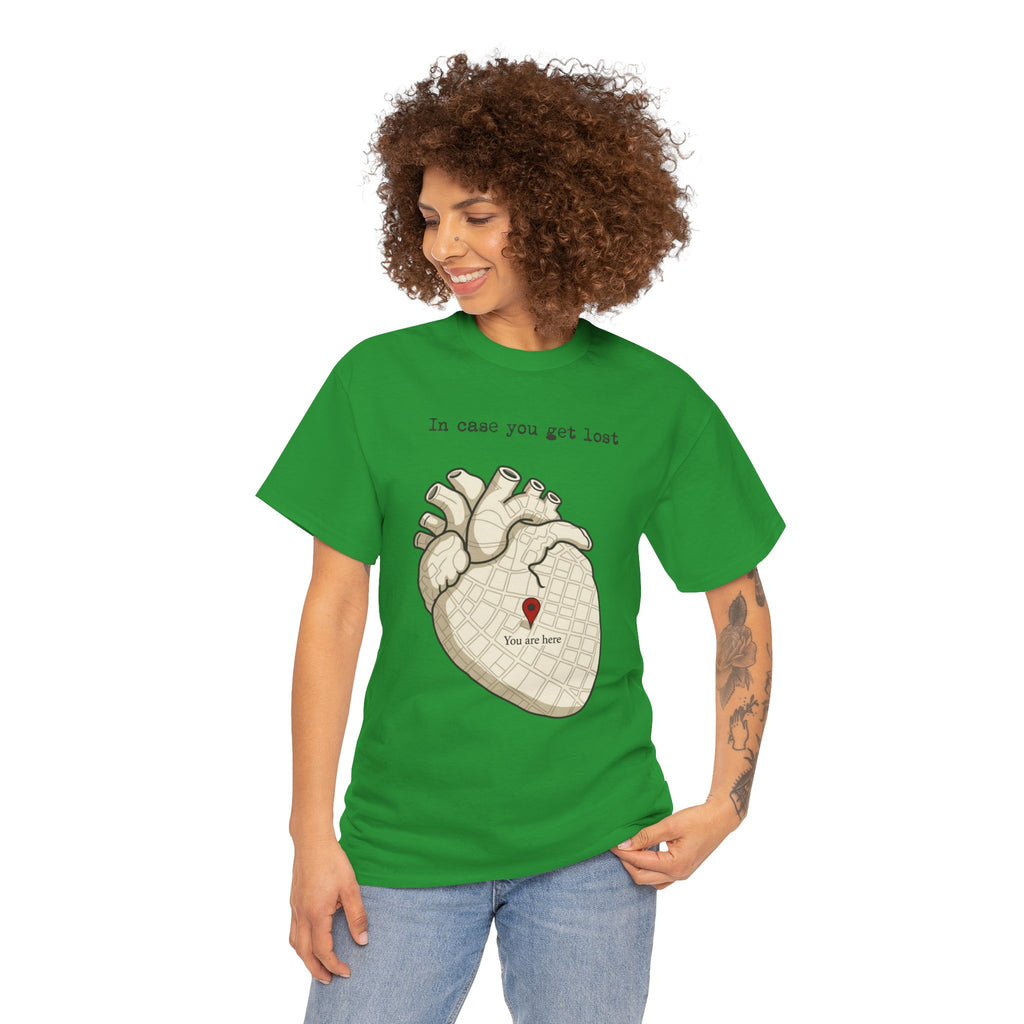 “In case you get lost” Heart Map — T-Shirt