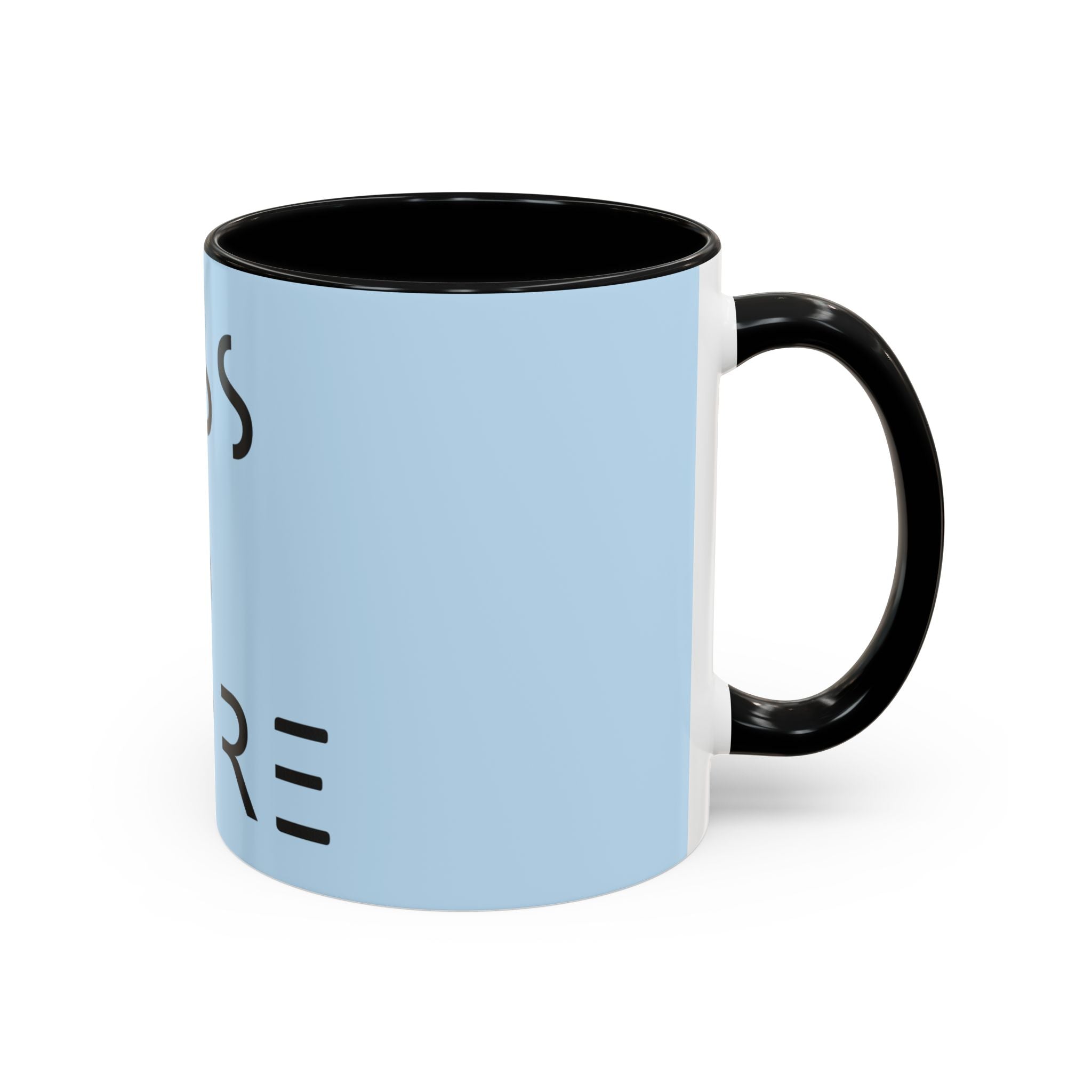 Less Is More Minimalist Accent Coffee Mug — Blue 11/15oz