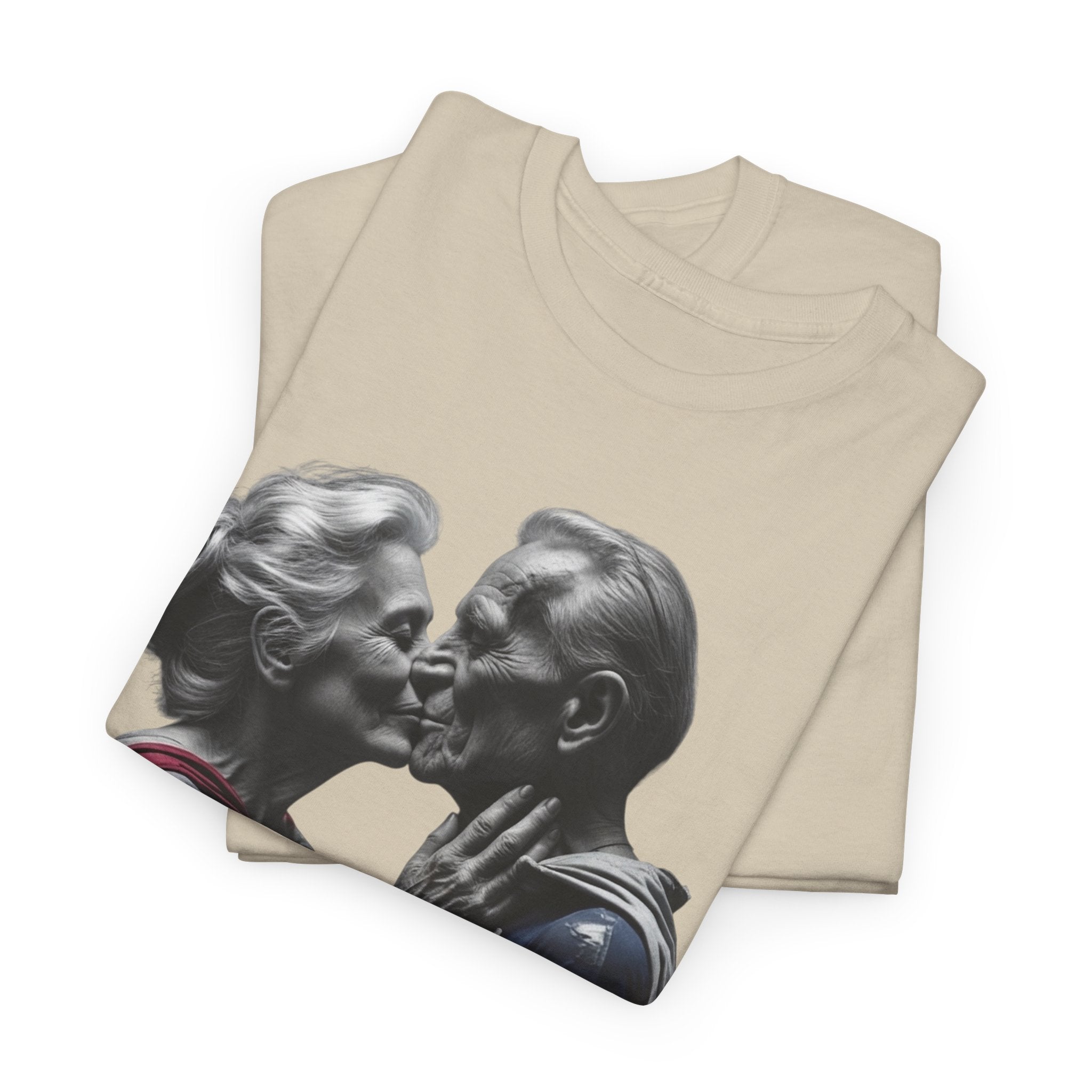 Kissing Old Superheroes — T‑Shirt
