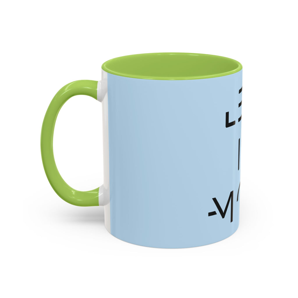 Less Is More Minimalist Accent Coffee Mug — Blue 11/15oz