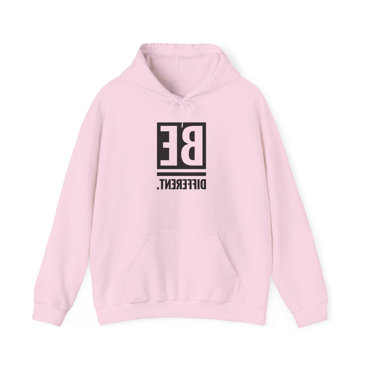 Be Different Hoodie in Light Pink – motivational graphic sweatshirt
