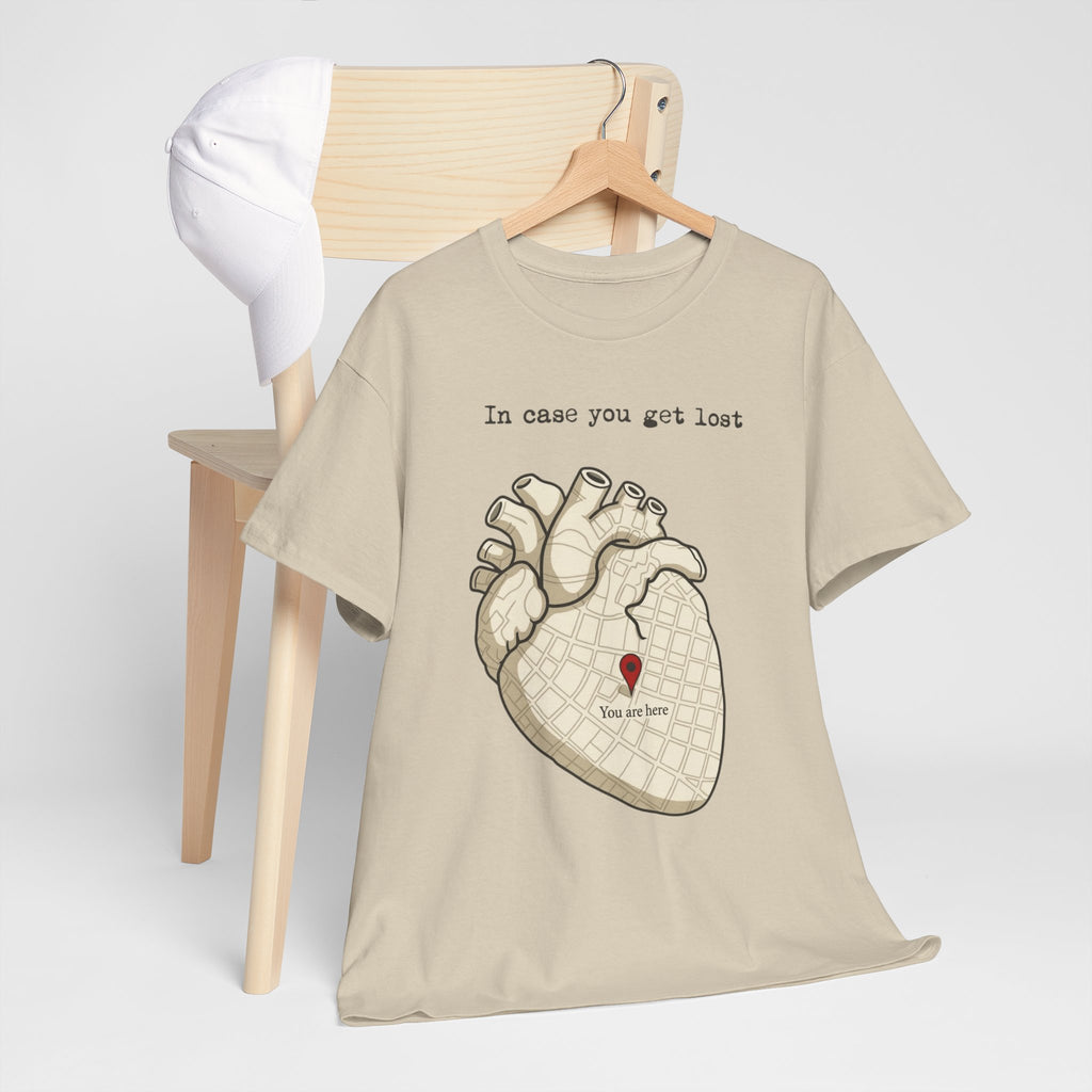“In case you get lost” Heart Map — T-Shirt