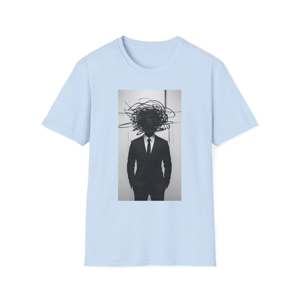 Abstract Scribble Head — T‑Shirt