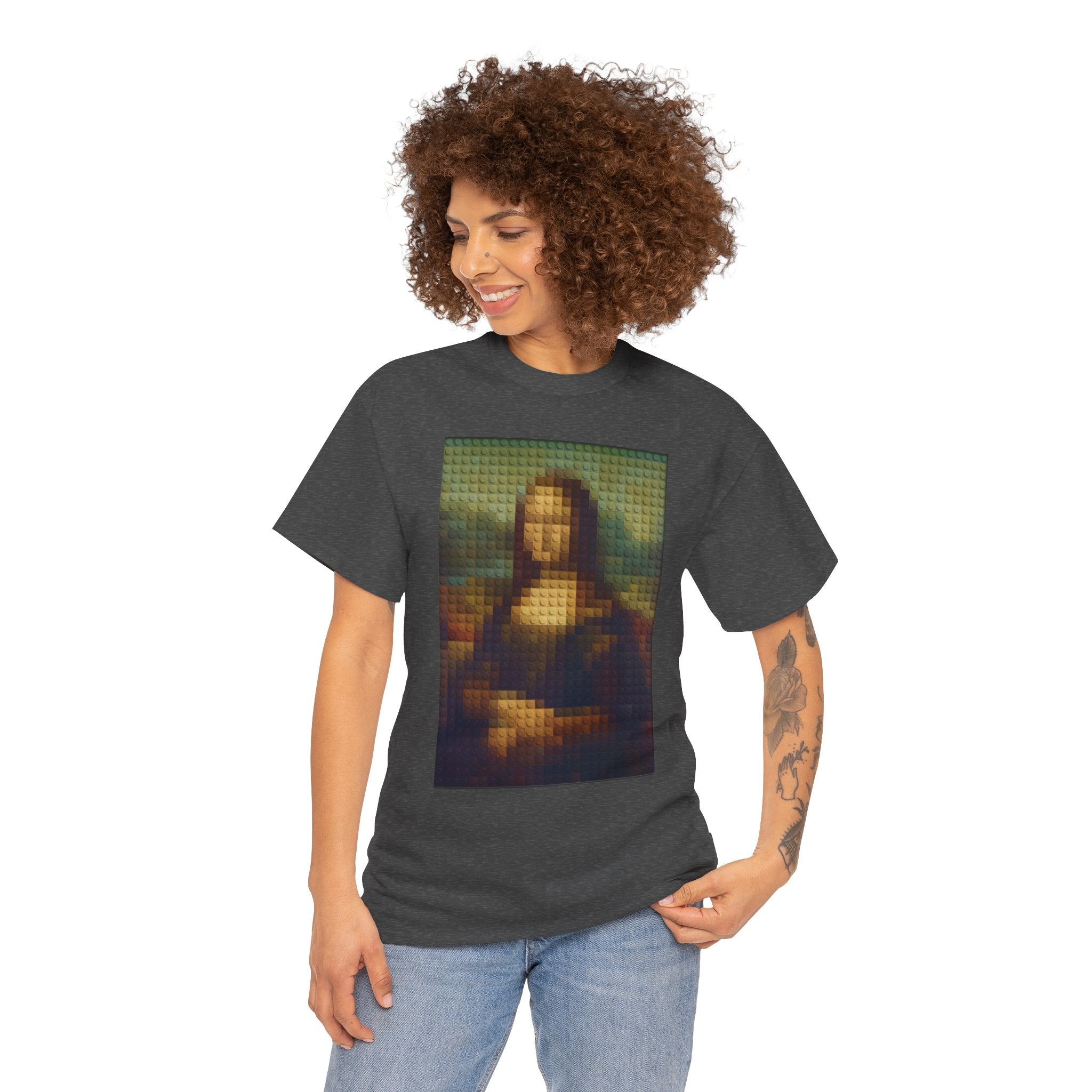Pixelated Mona Lisa - T‑Shirt