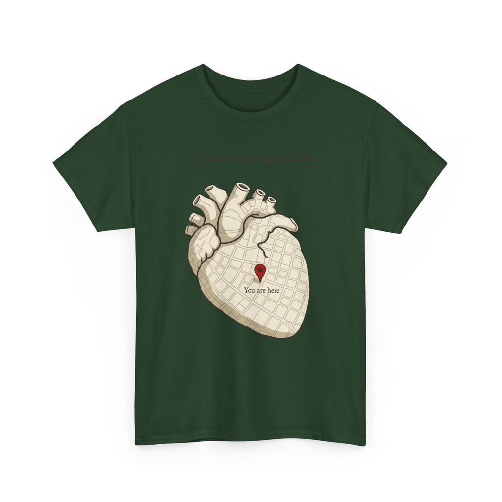 In Case You Get Lost T-Shirt – Heart Map Graphic Tee
