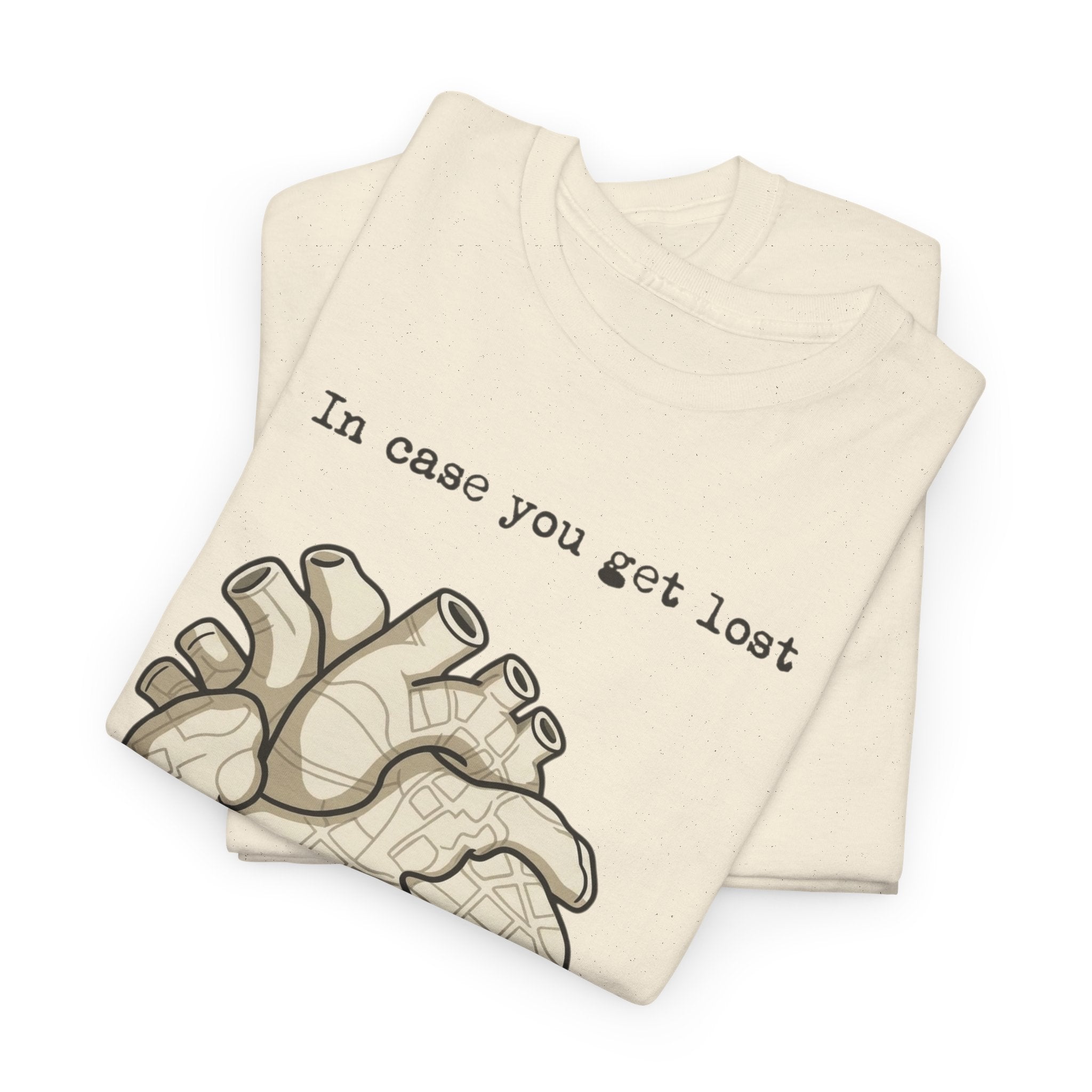 “In case you get lost” Heart Map — T-Shirt
