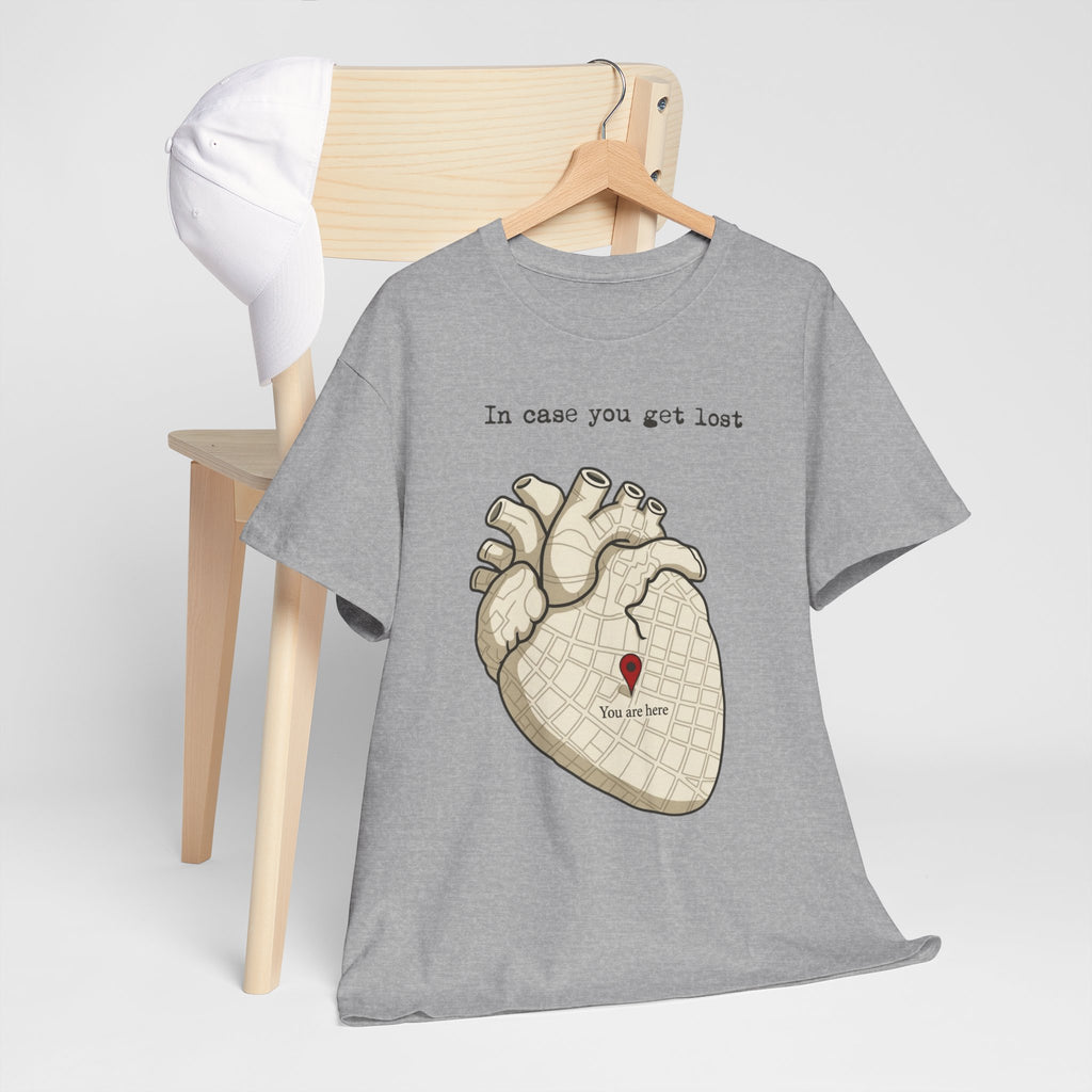 “In case you get lost” Heart Map — T-Shirt