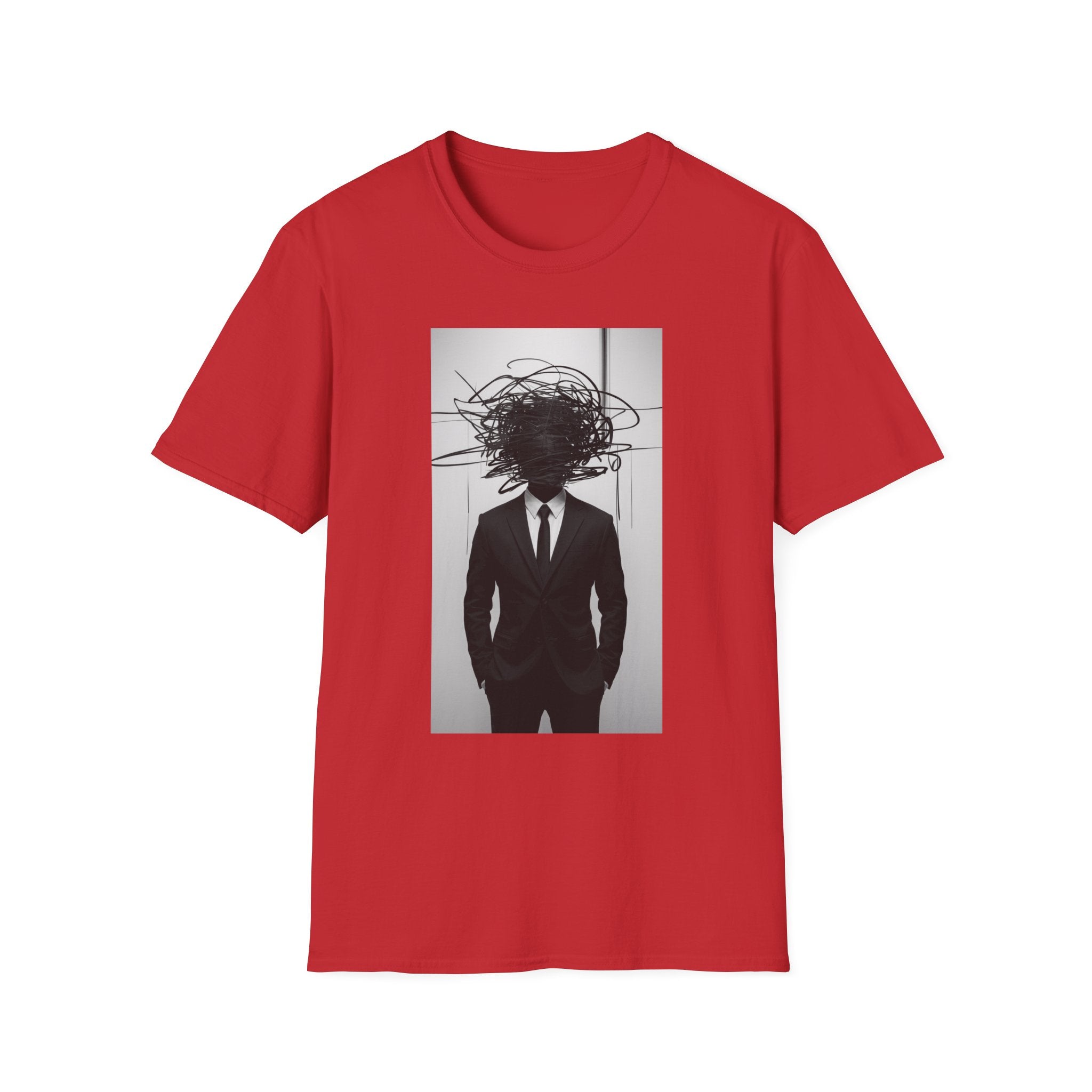 Abstract Scribble Head — T‑Shirt