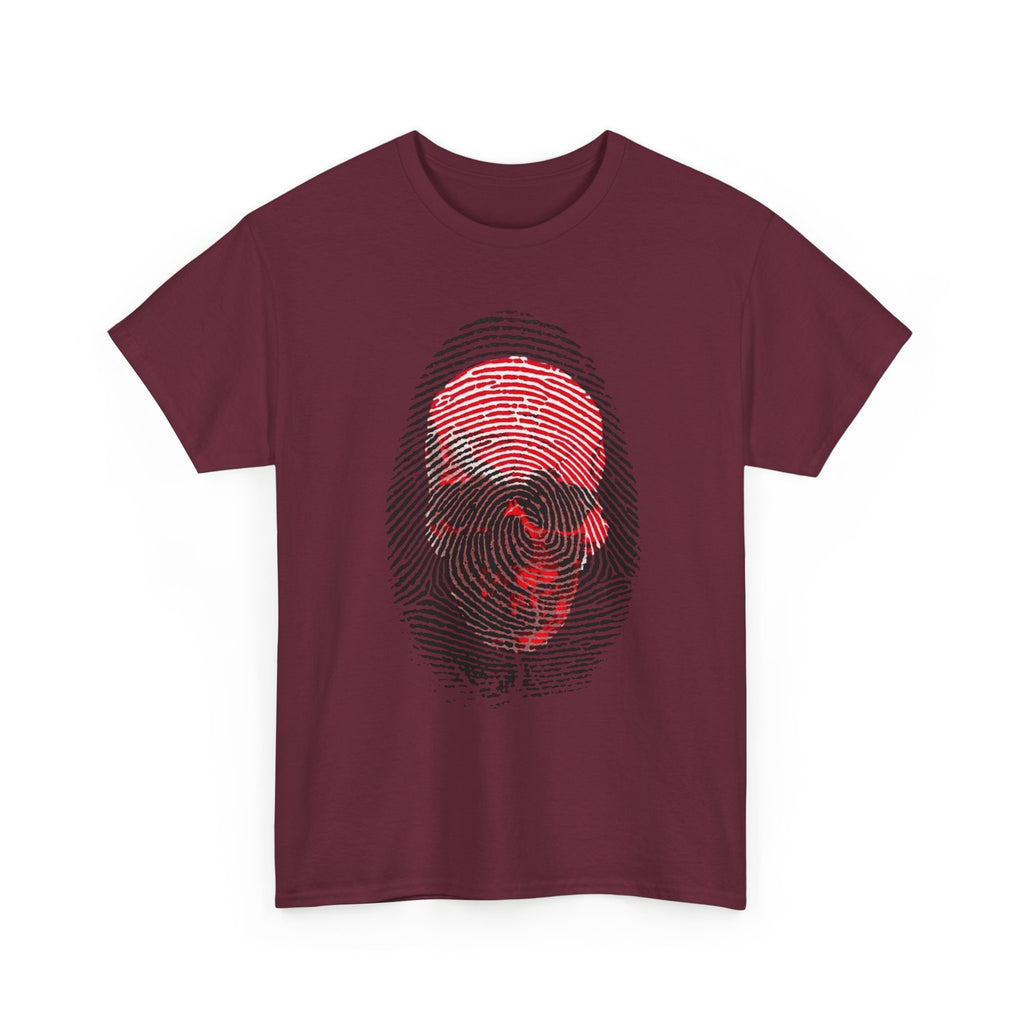 Skull Fingerprint T-Shirt – Dark Art Graphic Tee