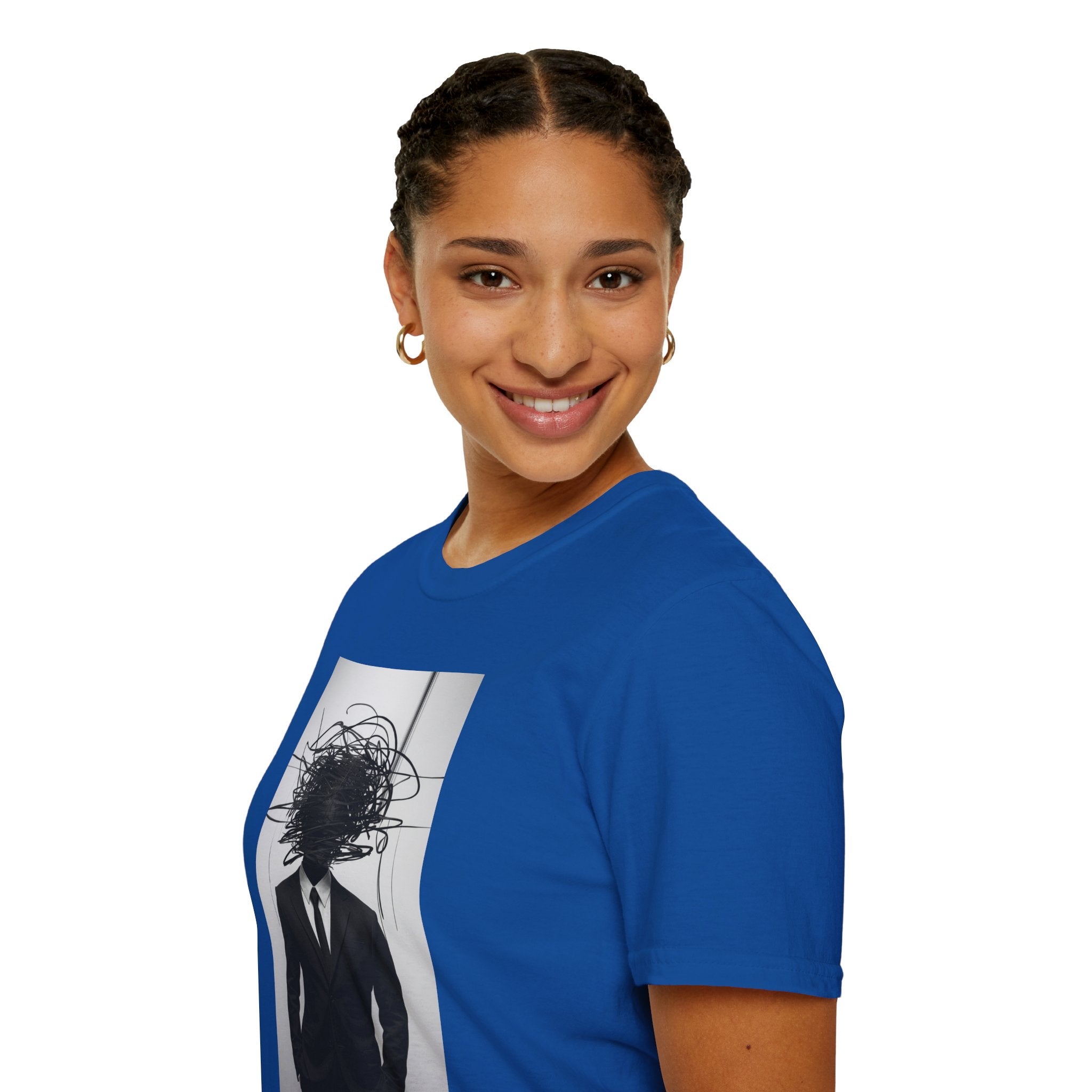 Abstract Scribble Head — T‑Shirt