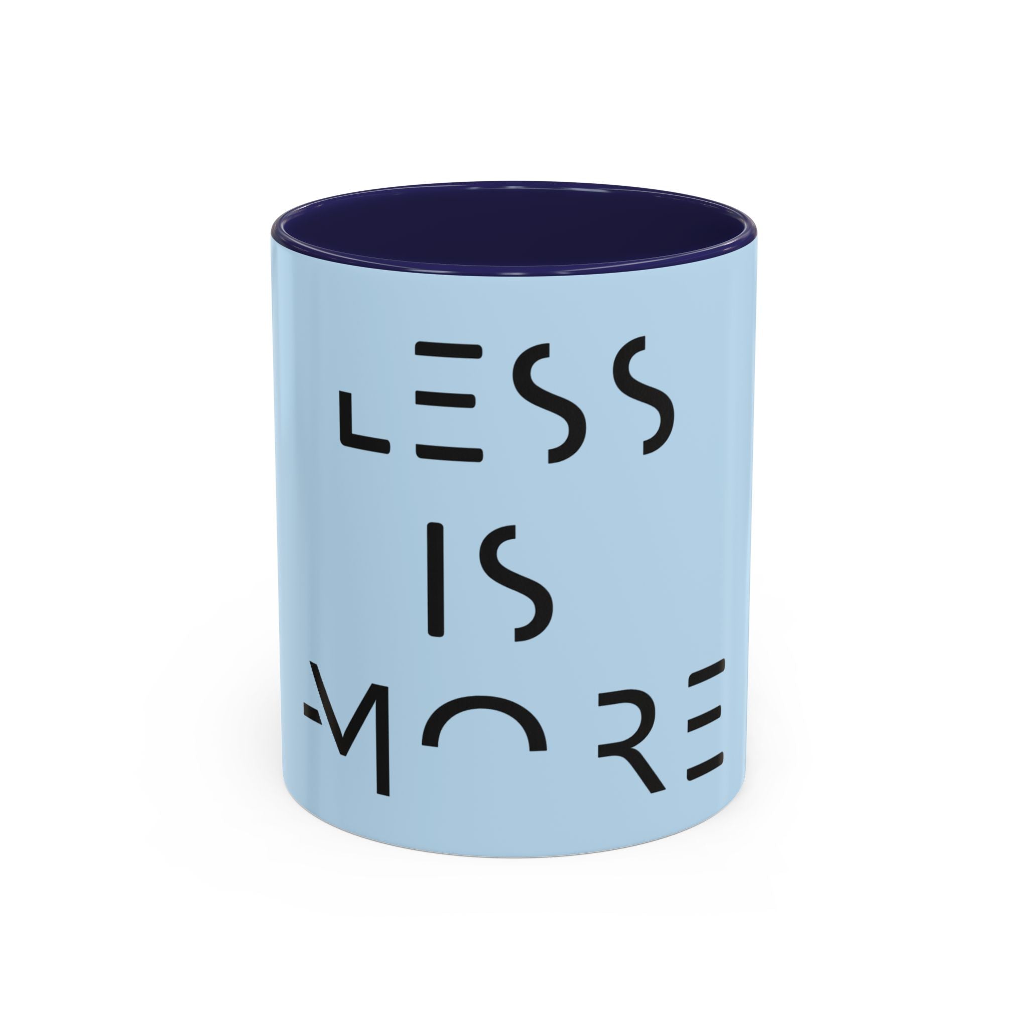 Less Is More Minimalist Accent Coffee Mug — Blue 11/15oz