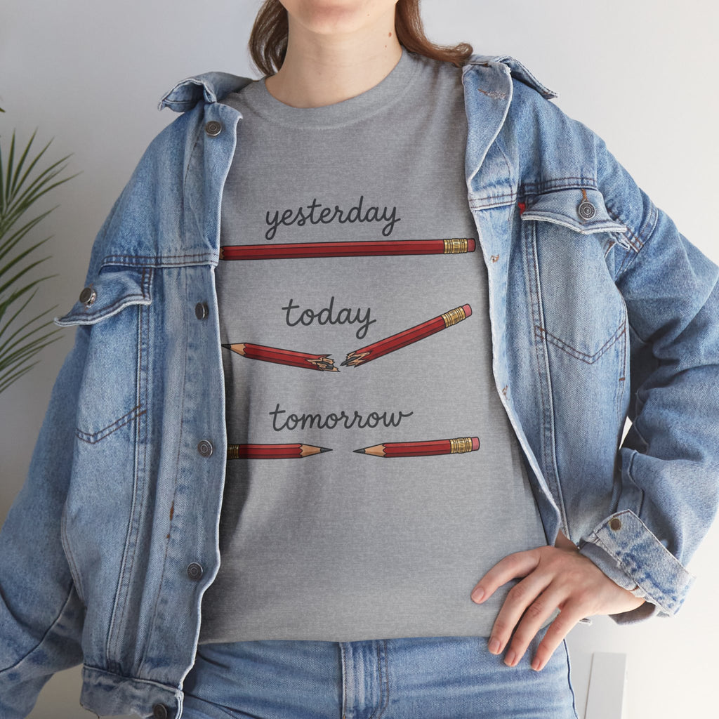 "yesterday, today, tomorrow" — Tshirt