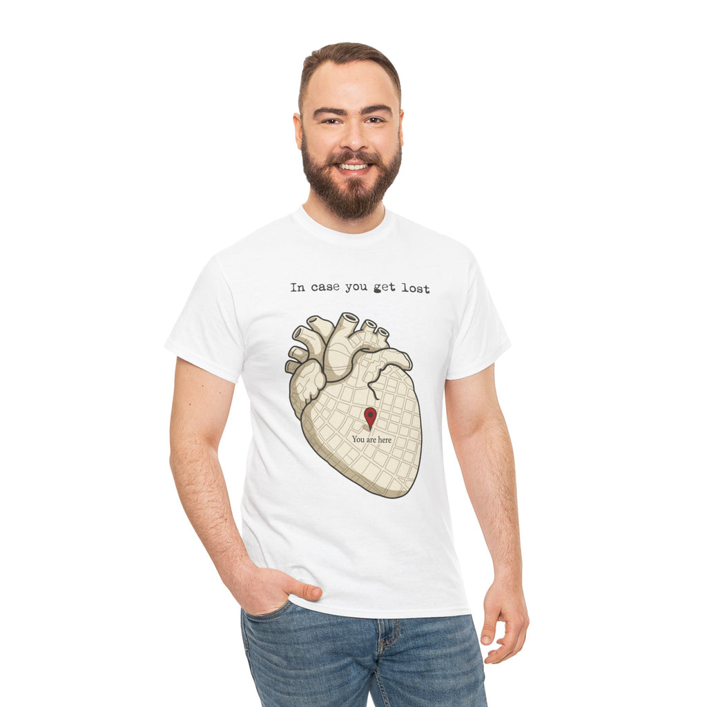 “In case you get lost” Heart Map — T-Shirt