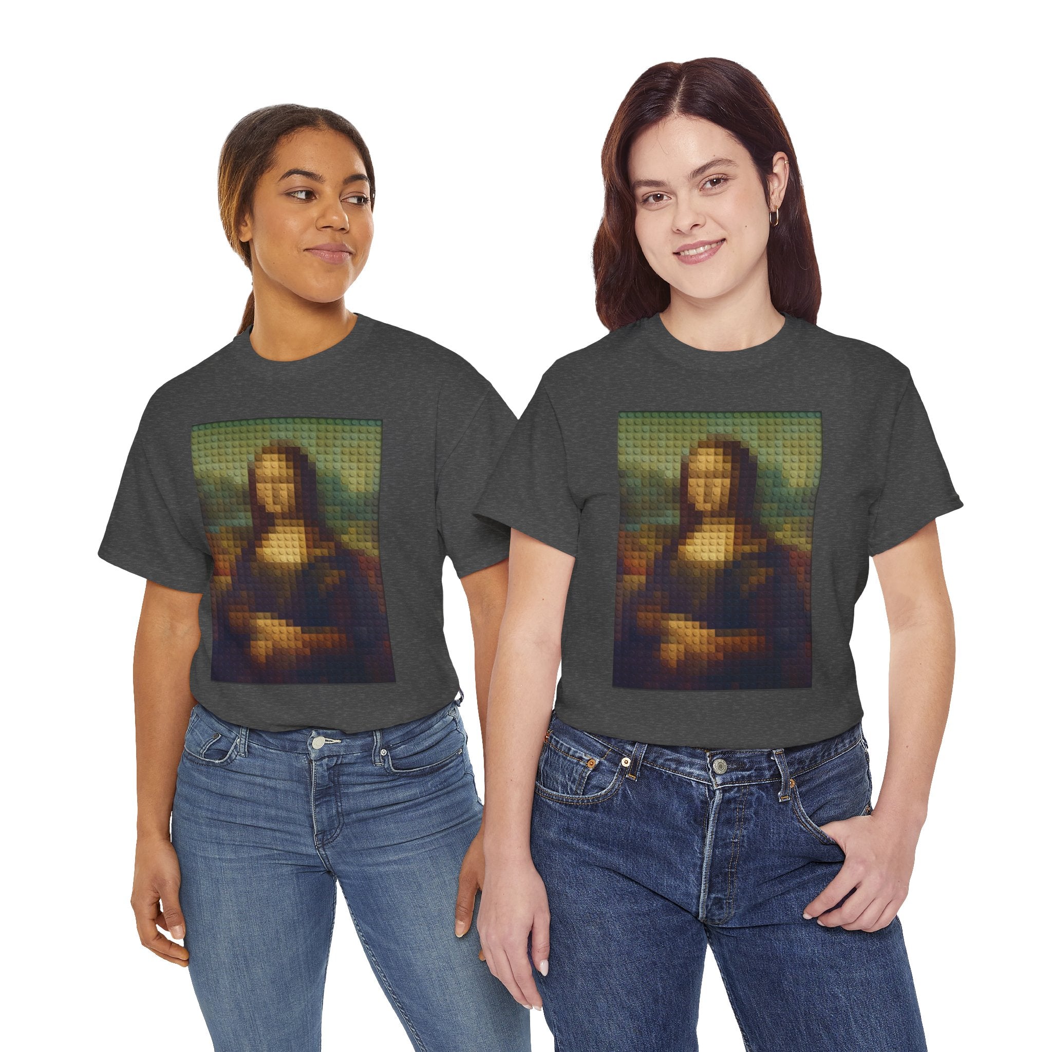 Pixelated Mona Lisa - T‑Shirt