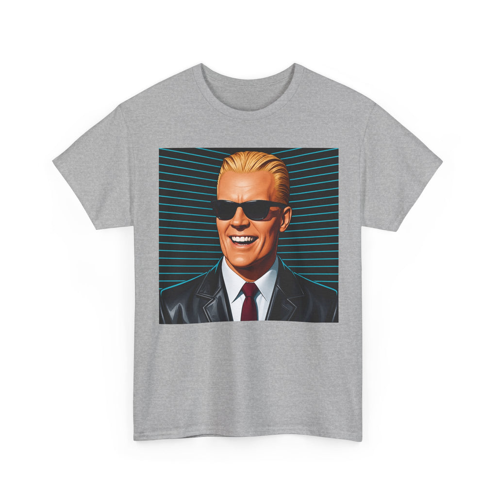 Max Headroom Glitch T-Shirt in Sport Grey – retro tv series graphic tee