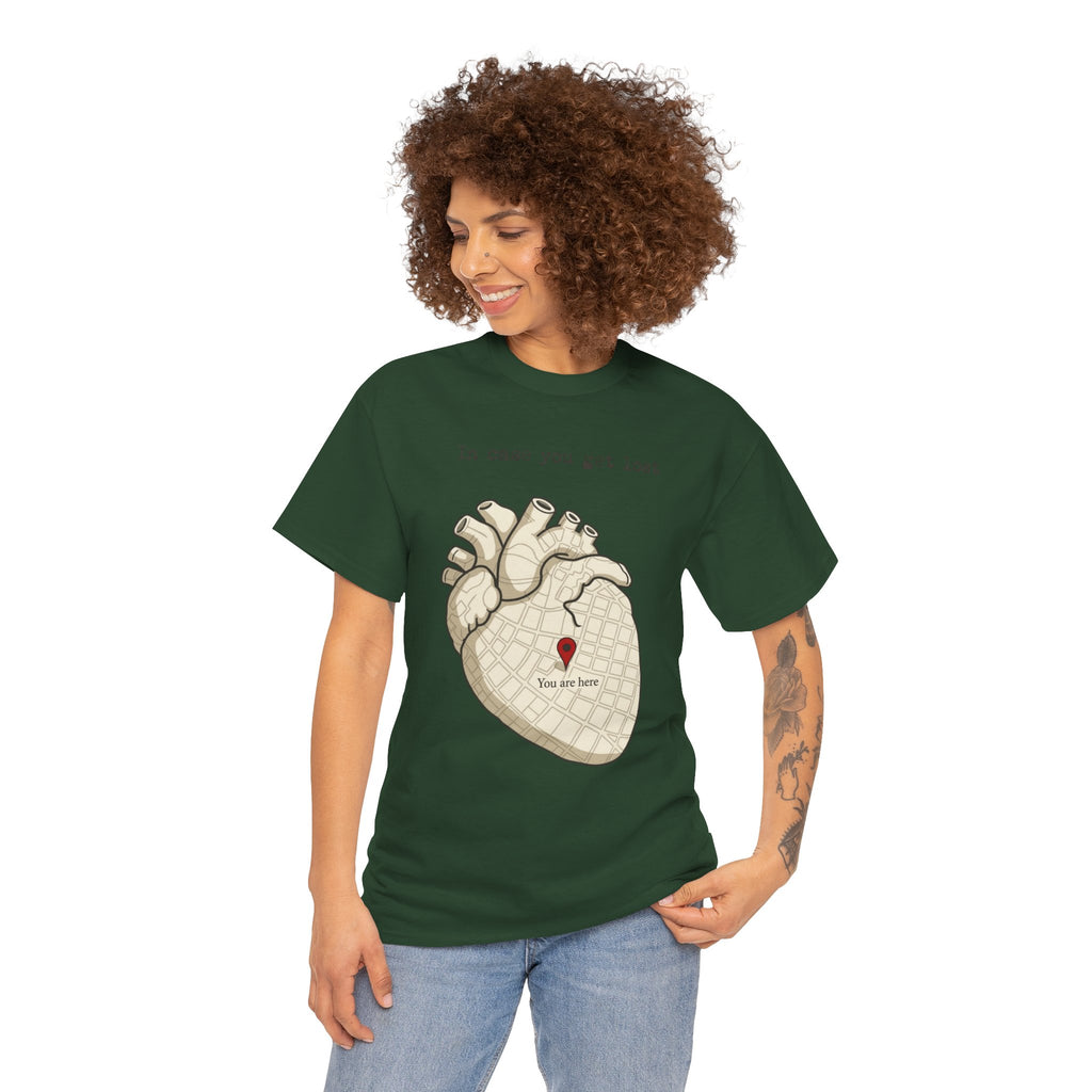 “In case you get lost” Heart Map — T-Shirt