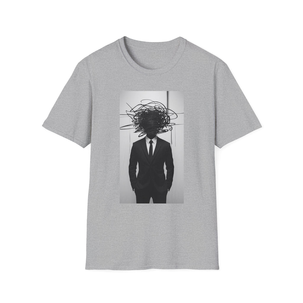 Abstract Scribble Head — T‑Shirt