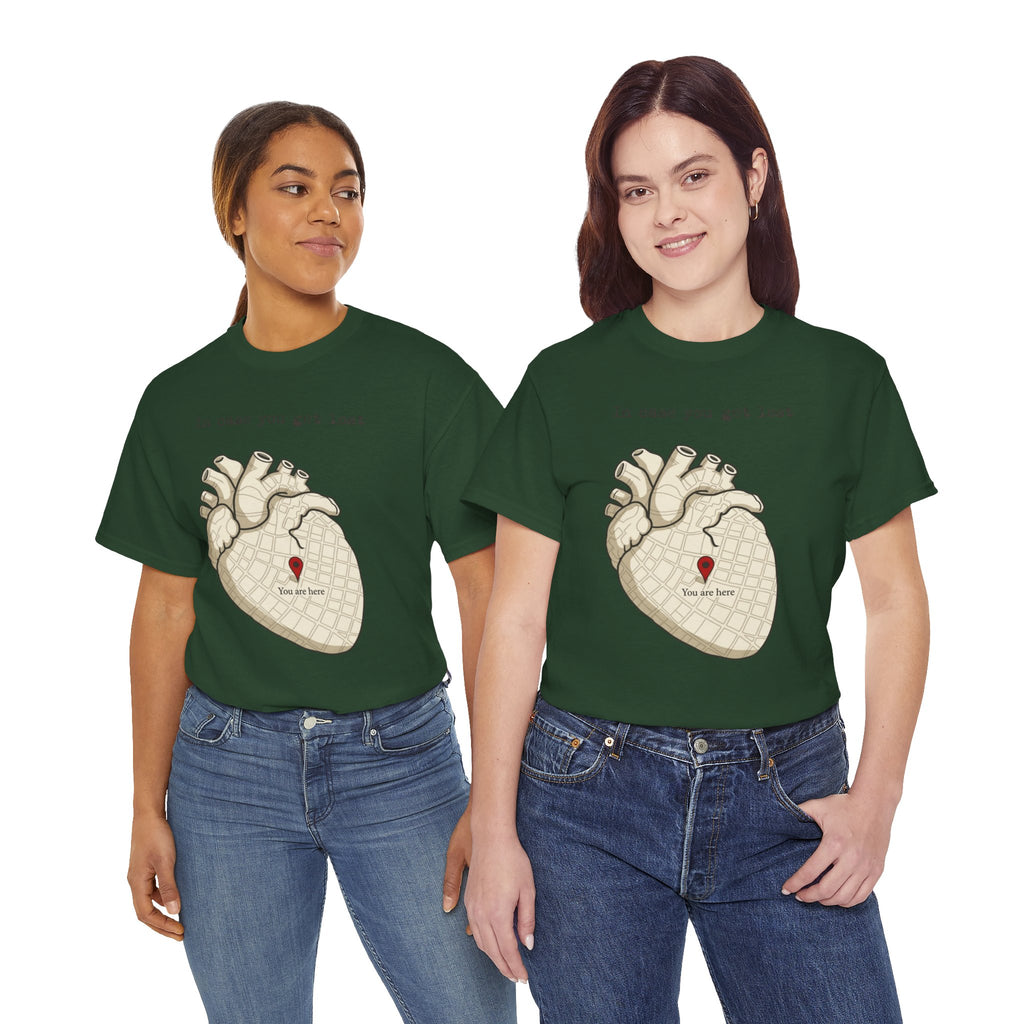 “In case you get lost” Heart Map — T-Shirt