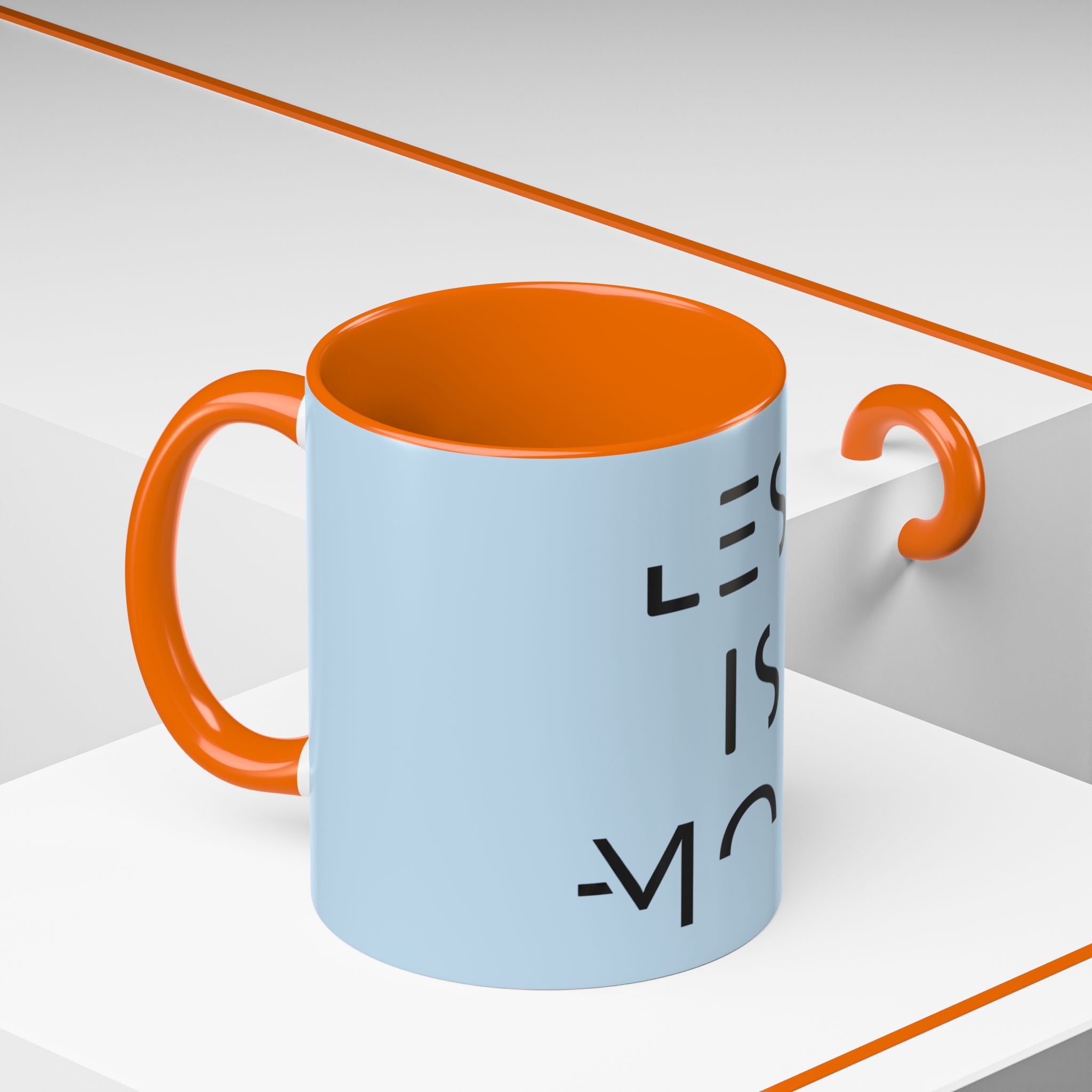 Less Is More Minimalist Accent Coffee Mug — Blue 11/15oz