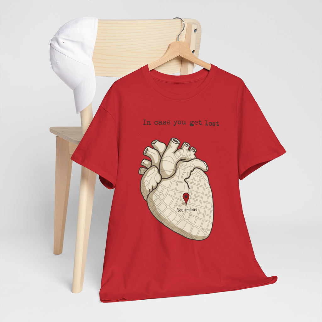 “In case you get lost” Heart Map — T-Shirt
