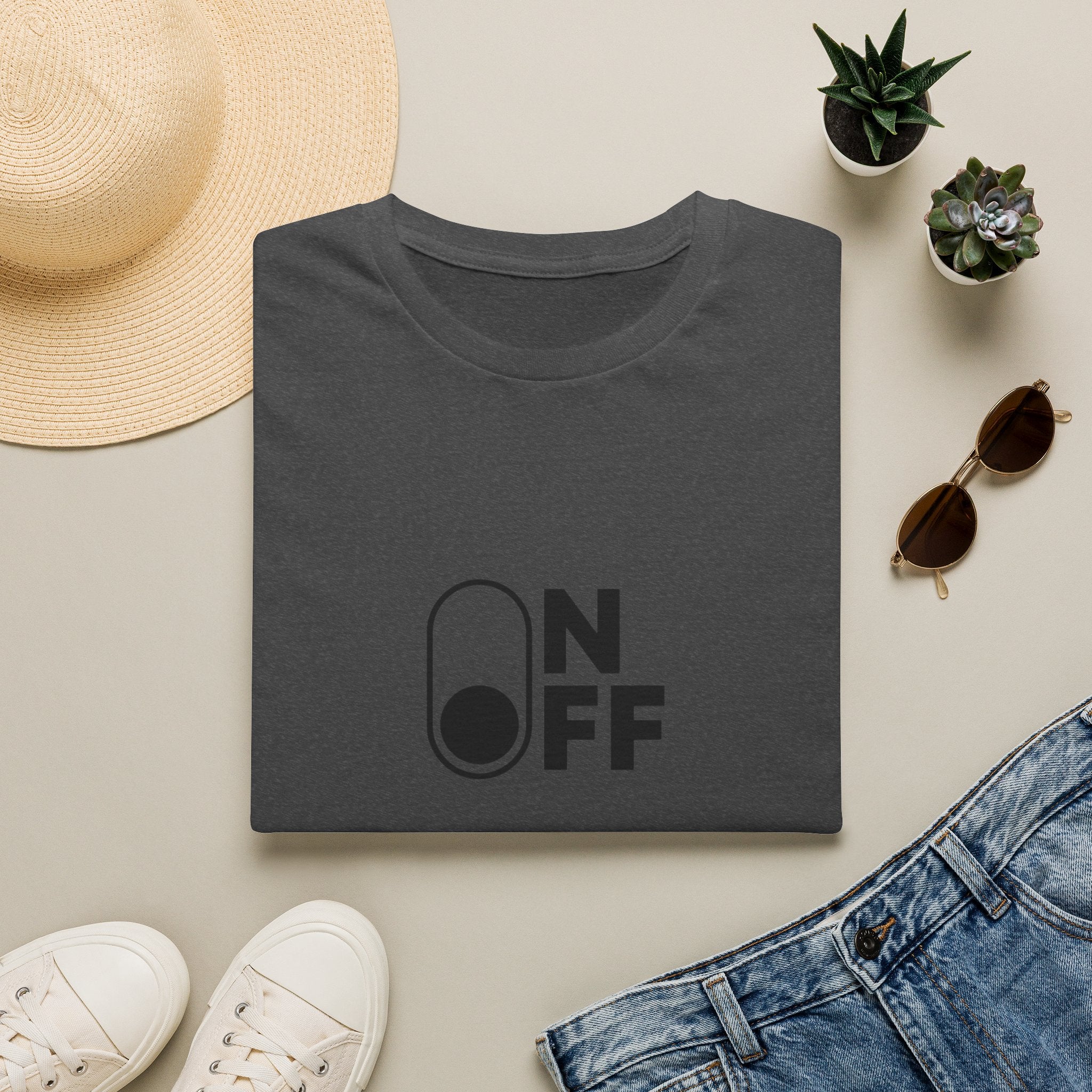 T-Shirt "On/Off" Minimalist Switch Graphic Tee