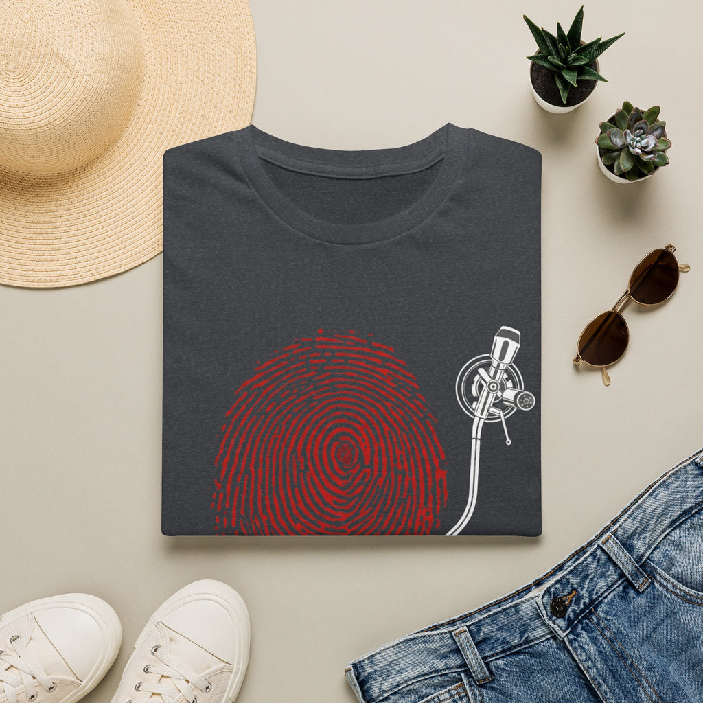 Fingerprint Turntable T-Shirt – Music DJ Graphic Tee