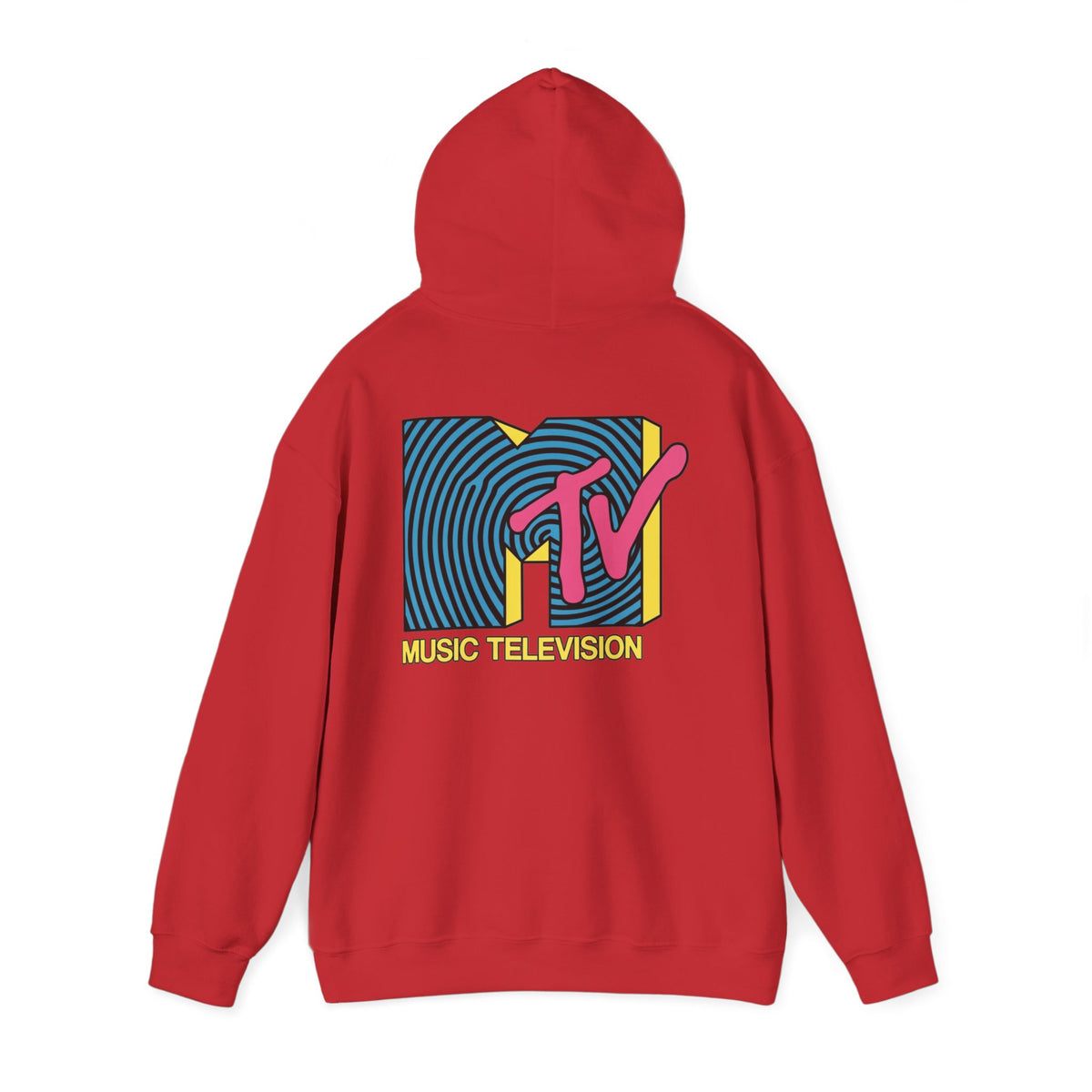 MTV Retro Logo Hoodie – 90s music culture sweatshirt.