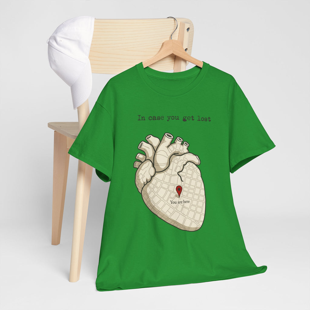 “In case you get lost” Heart Map — T-Shirt