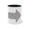 Red Arrow Against the Crowd Mug in Black – red arrow against the crowd motivational mug