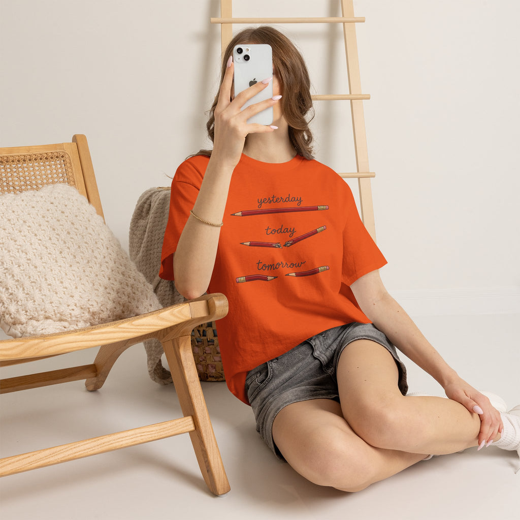 "yesterday, today, tomorrow" — Tshirt