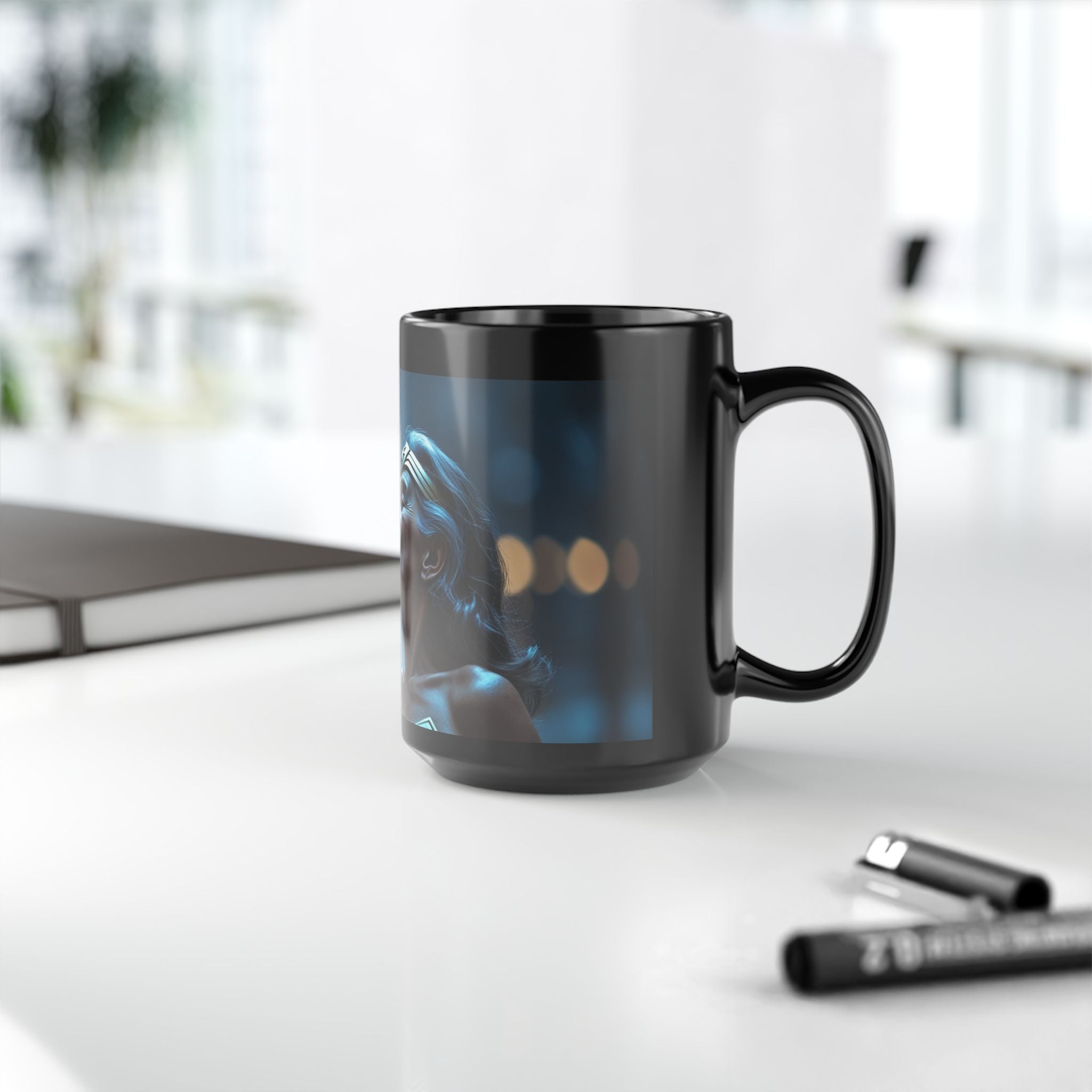 Romantic Batman & Wonder Woman Kiss — Coffee Cup