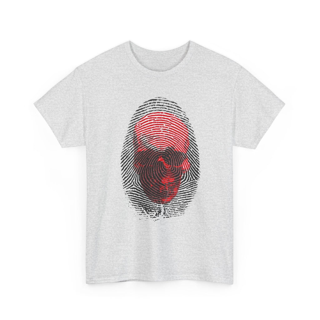 Skull Fingerprint T-Shirt – Dark Art Graphic Tee